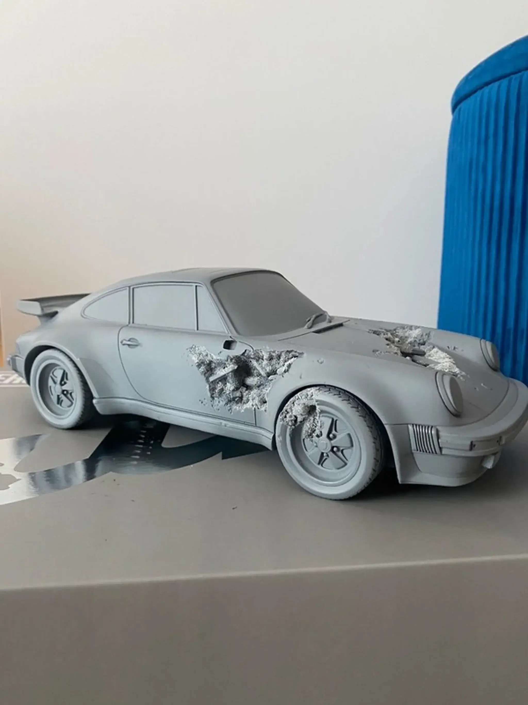 No Reserve Daniel Arsham Eroded Porsche 911 Turbo Grey #239/500