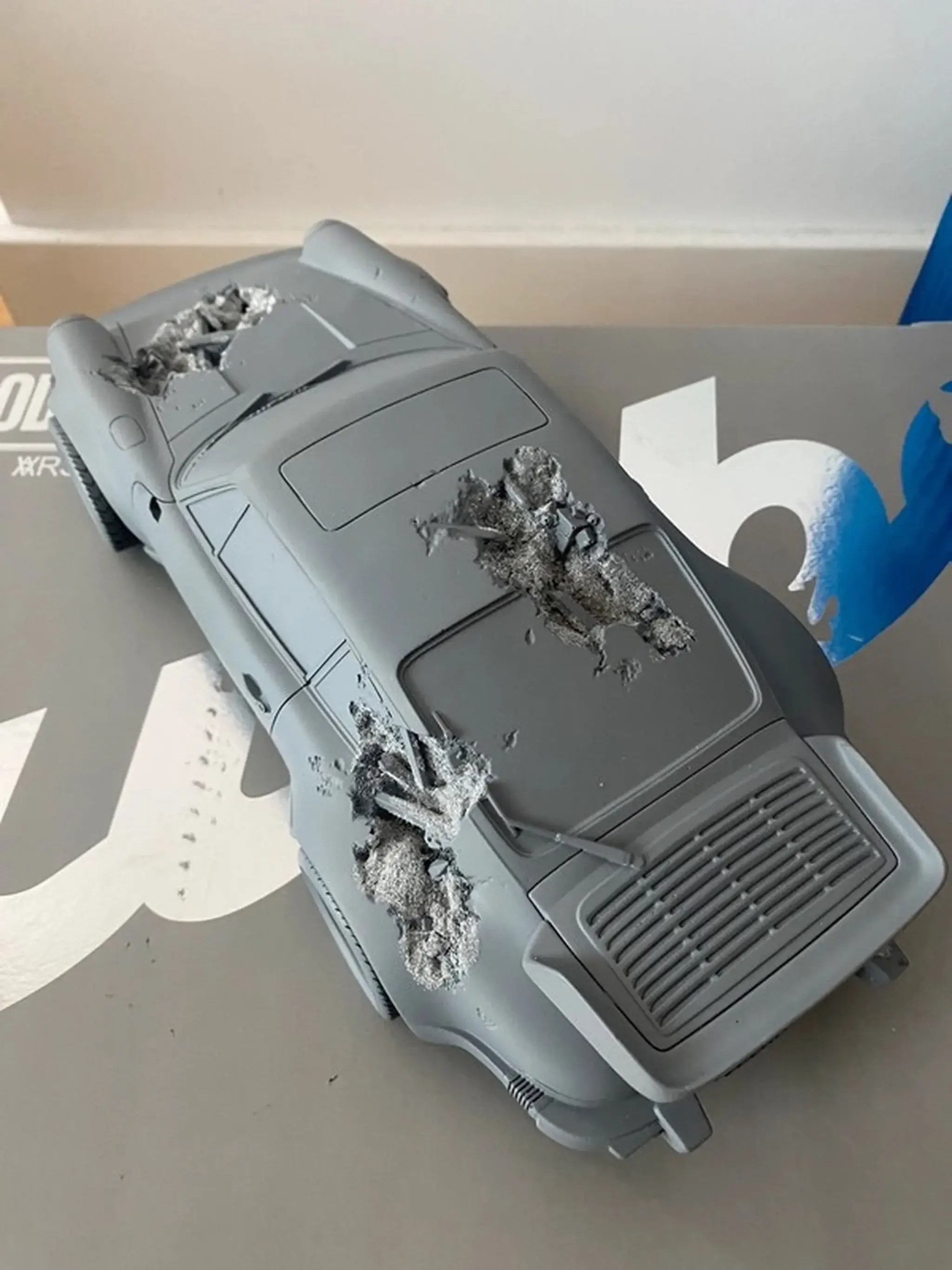 No Reserve Daniel Arsham Eroded Porsche 911 Turbo Grey #239/500