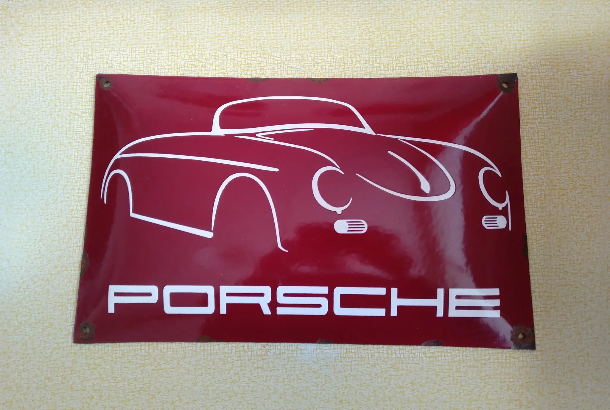 No Reserve Porsche 356 Enamel Style Sign | PCARMARKET