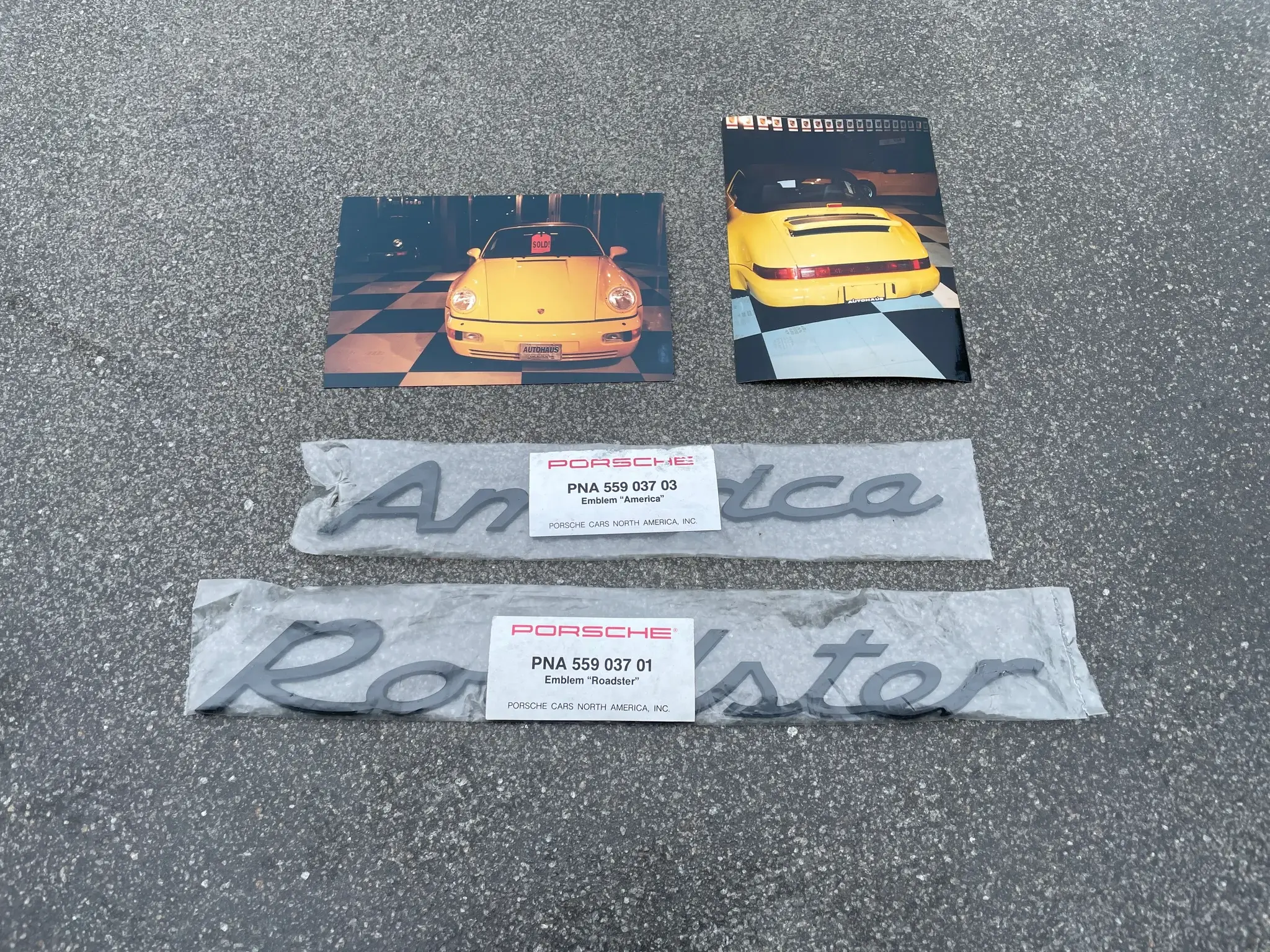 New Old Stock Porsche 964 America Roadster Emblems | PCARMARKET