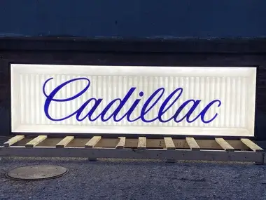 MP: Large Illuminated Cadillac Sign (8') | PCARMARKET