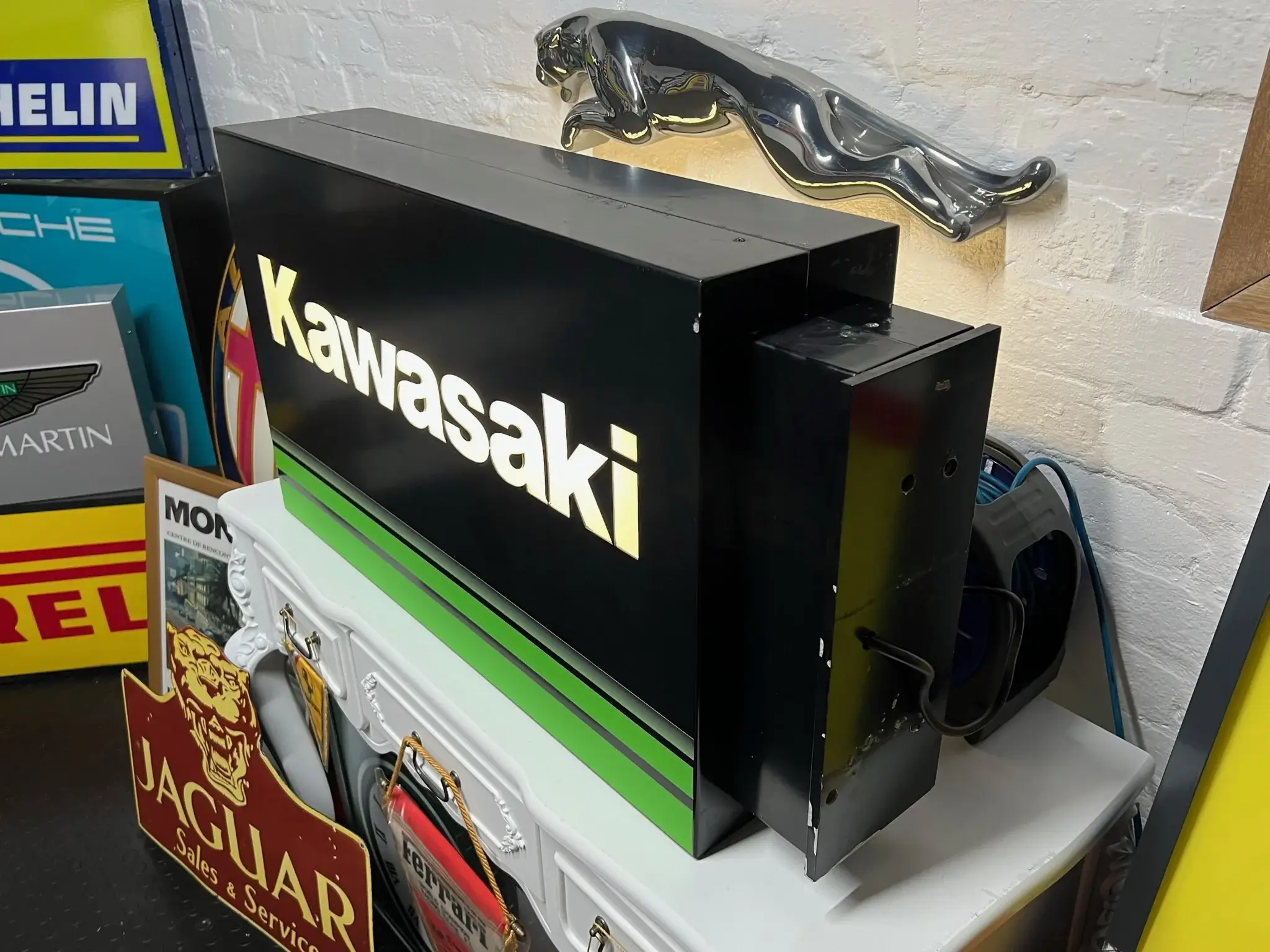 MP: Illuminated Double-Sided Kawasaki Sign | PCARMARKET
