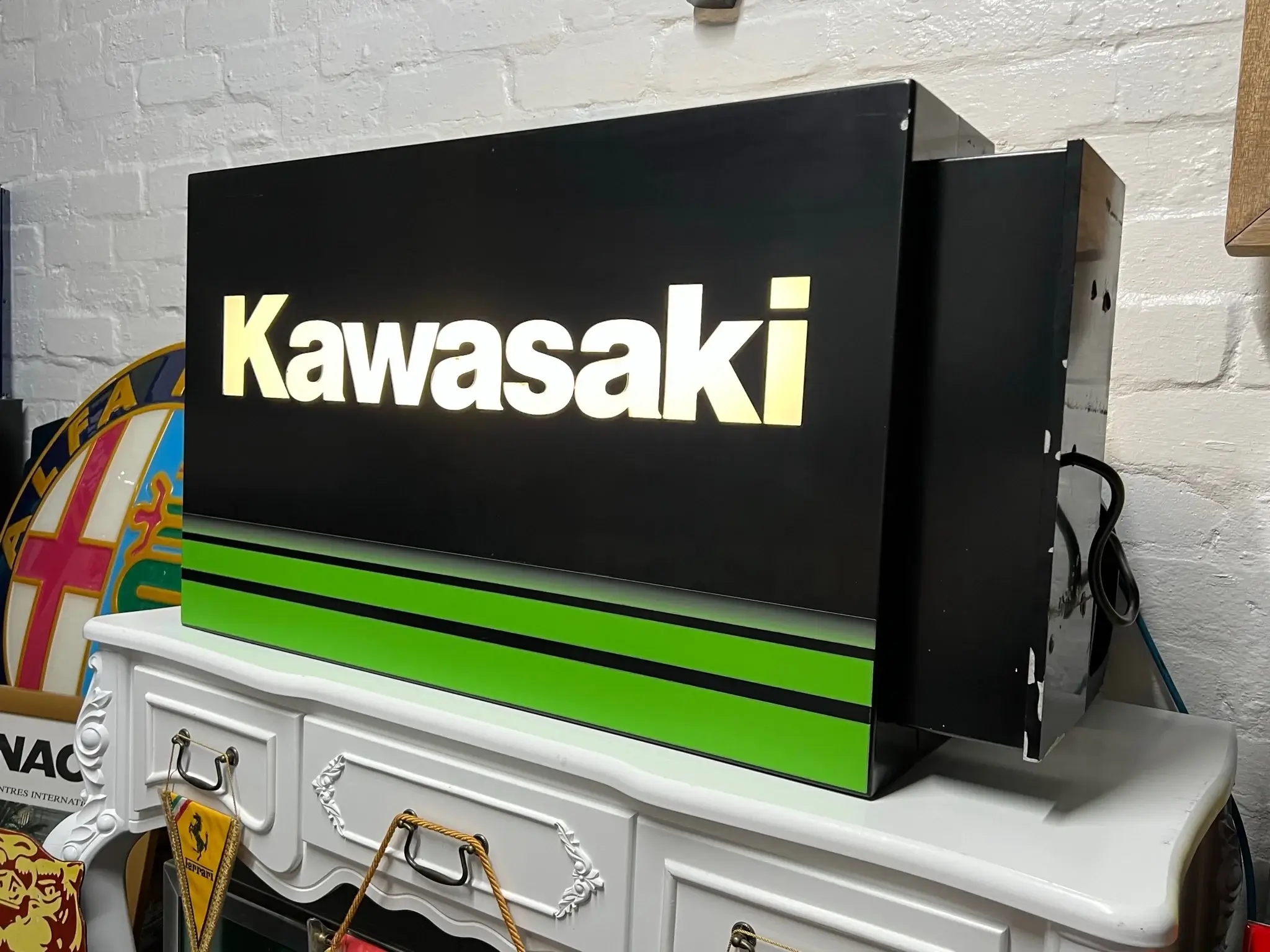 MP: Illuminated Double-Sided Kawasaki Sign | PCARMARKET