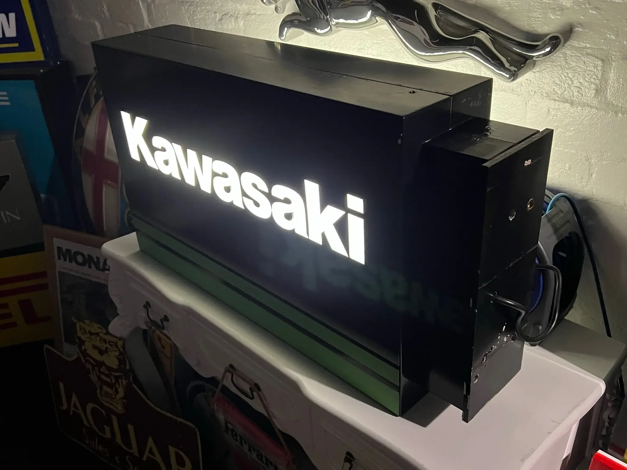 MP: Illuminated Double-Sided Kawasaki Sign | PCARMARKET