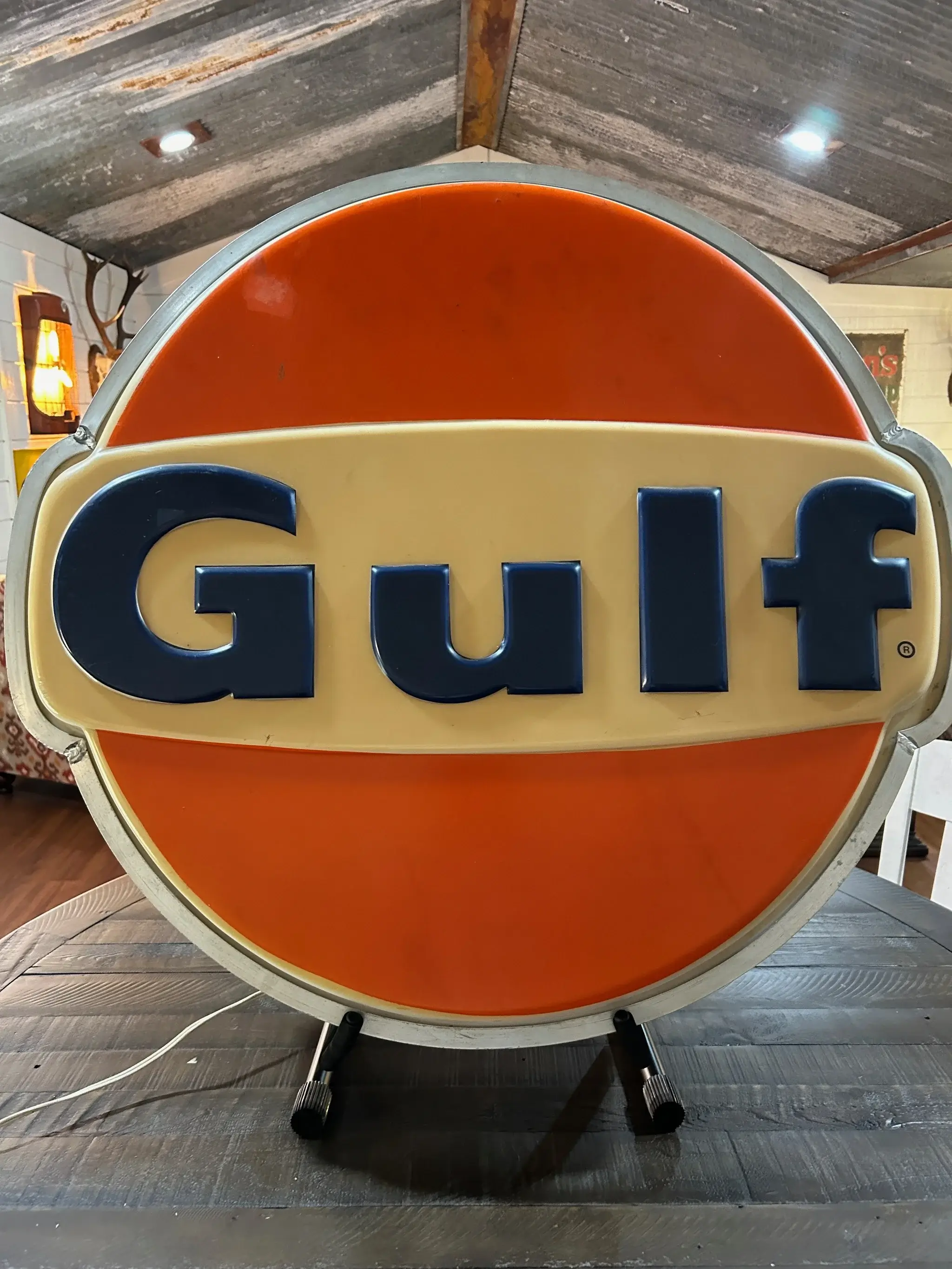 Gulf × KI'S CANDLE COLLECTION サイン Illuminated 1980s Gulf sign by Kolux Polycarb | PCARMARKET