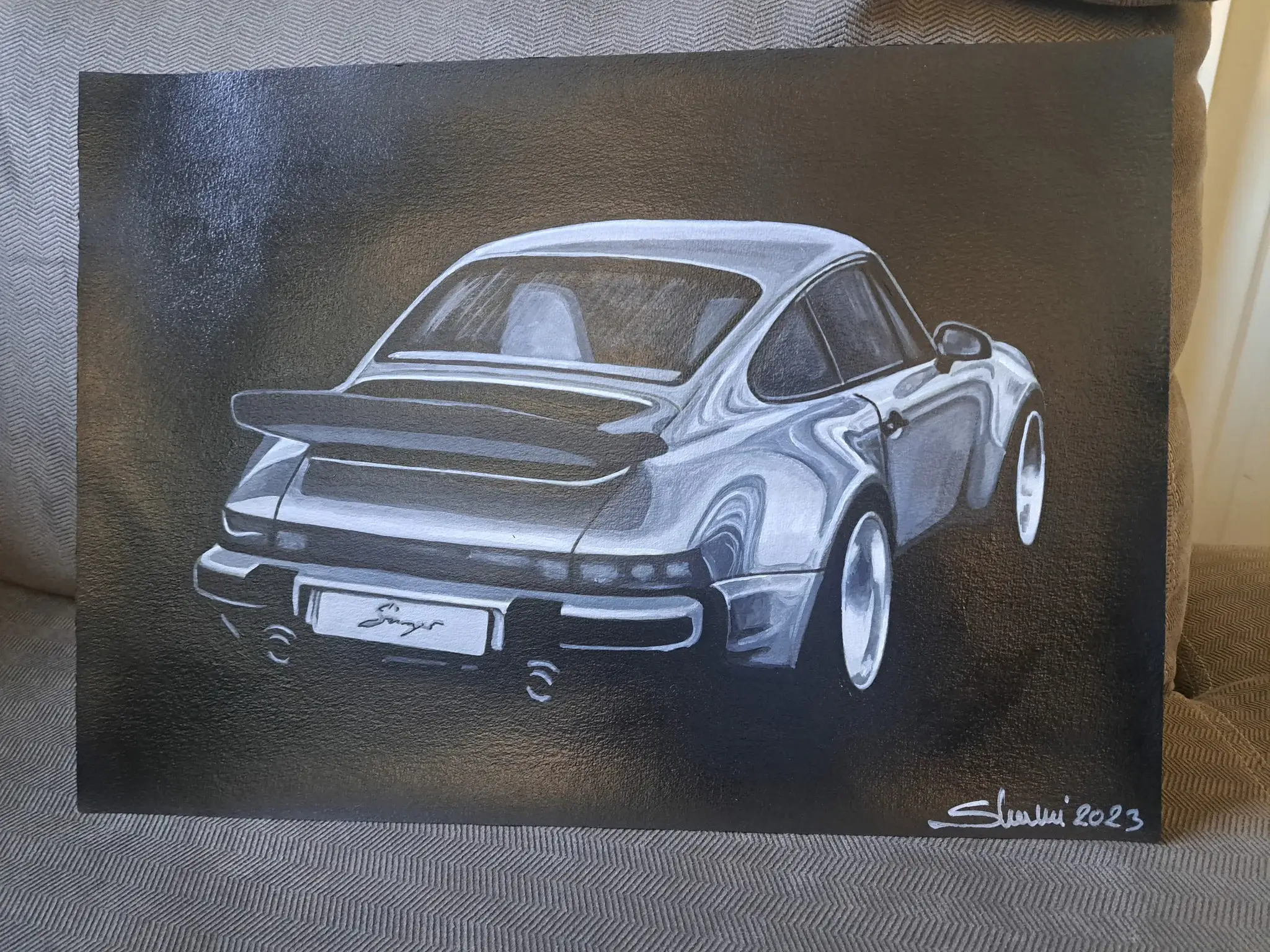 NO RESERVE PORSCHE 911 SINGER PAINTING BY ARTIST SHUMI | PCARMARKET