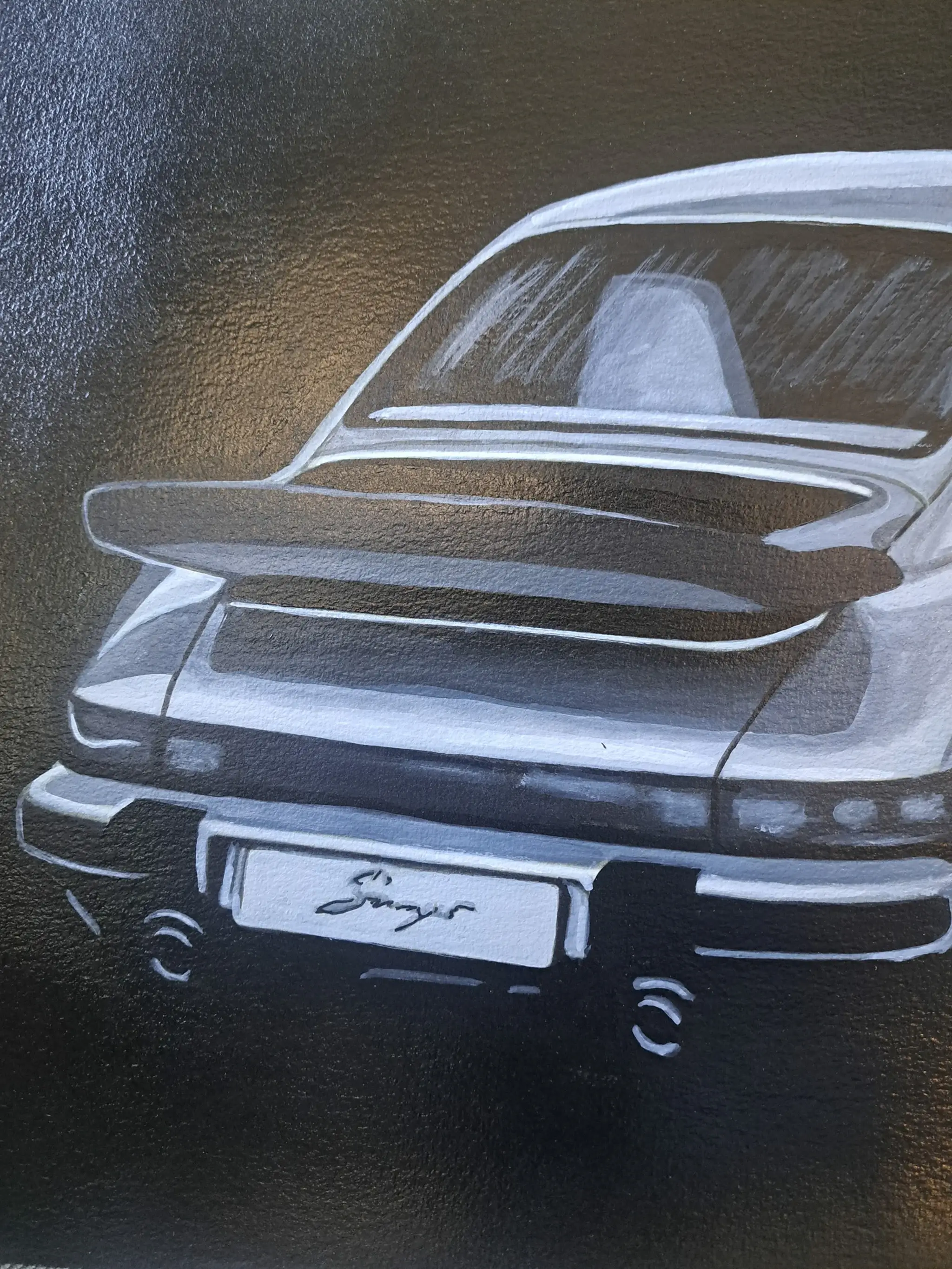 NO RESERVE PORSCHE 911 SINGER PAINTING BY ARTIST SHUMI | PCARMARKET