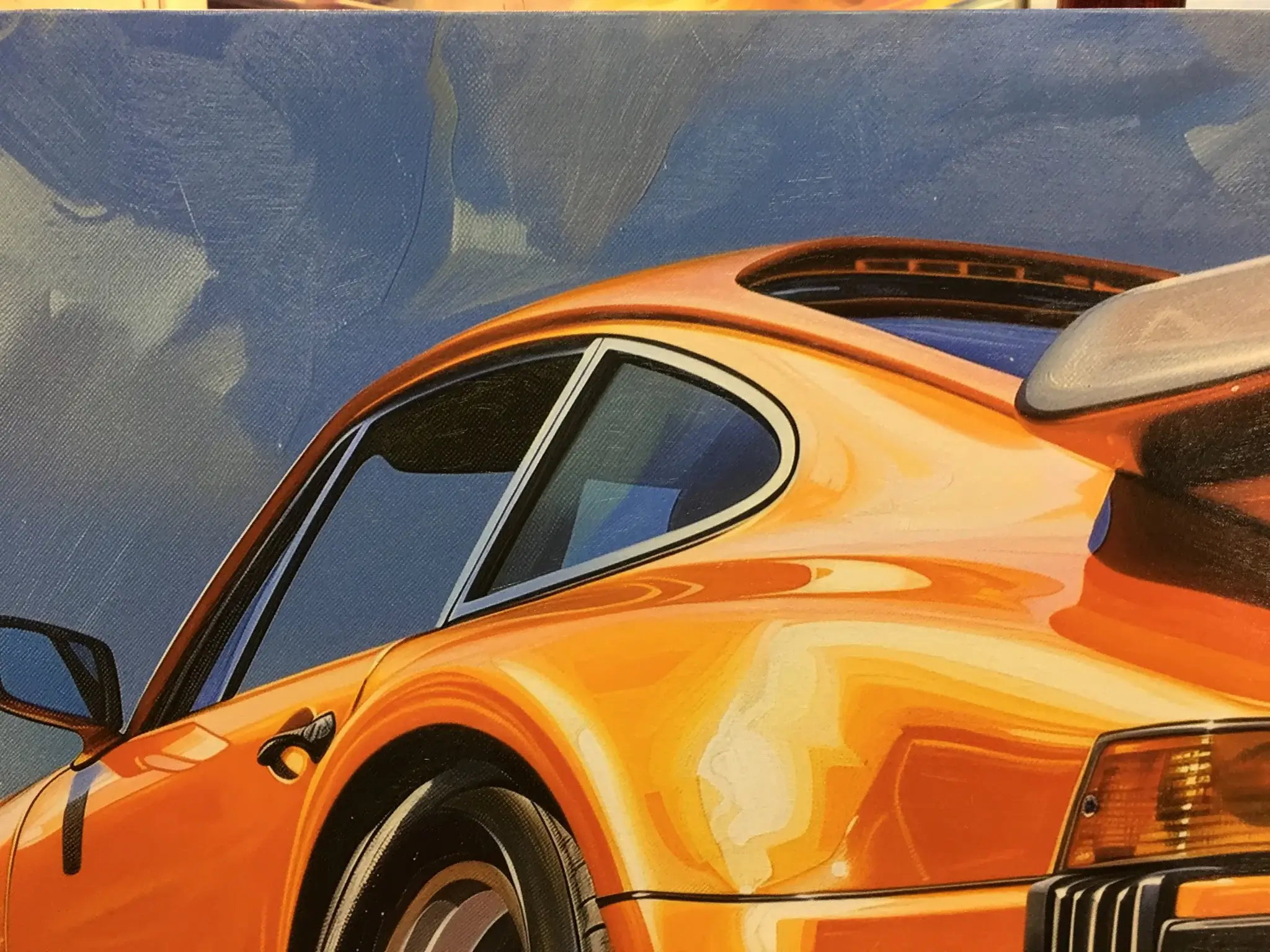 マンゴーウッド　リーフアート NO RESERVE ORIGINAL PORSCHE 930 TURBO BY GREG STIRLING | PCARMARKET