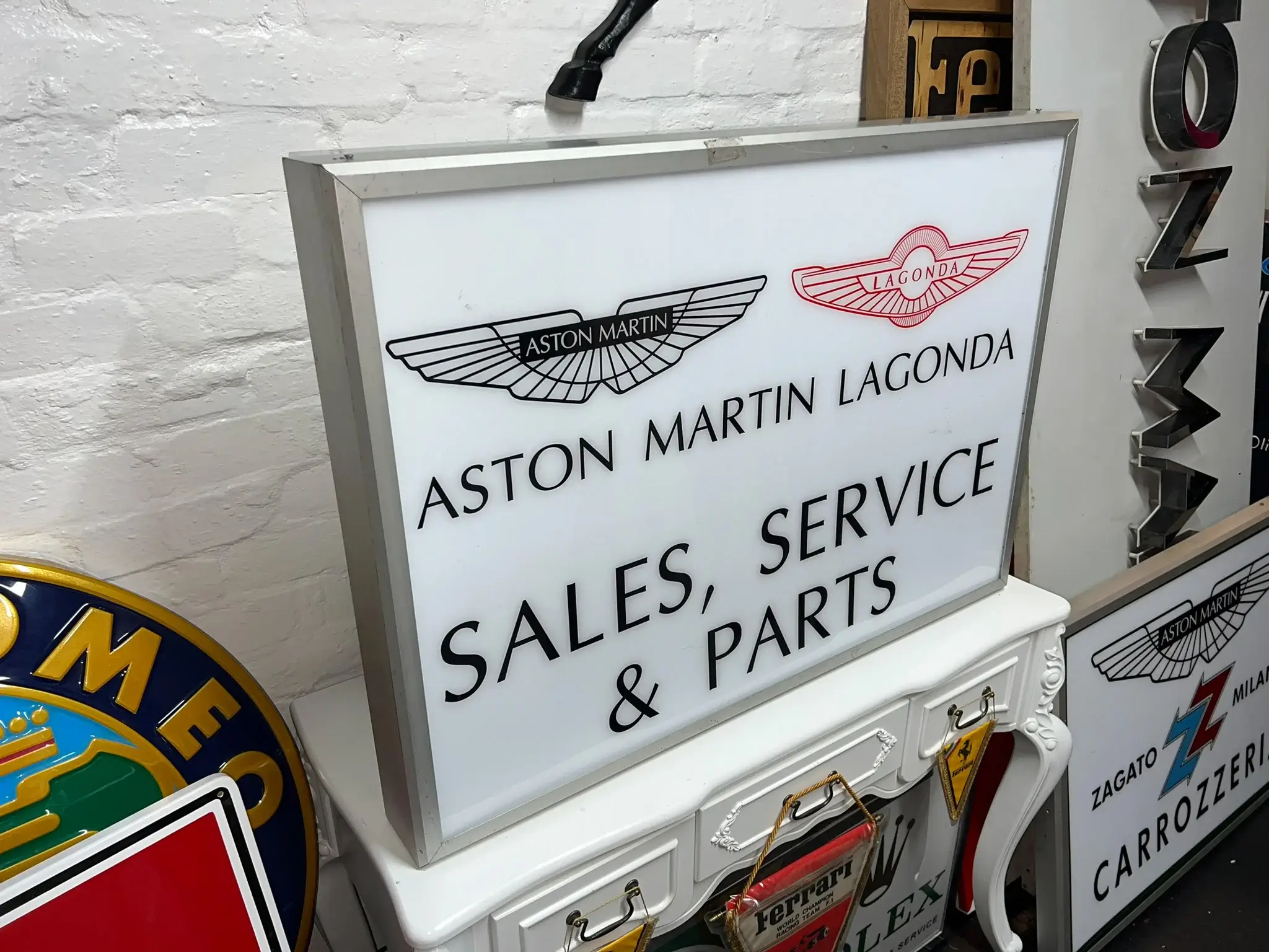 MP: Illuminated Aston Martin Lagonda Sign | PCARMARKET