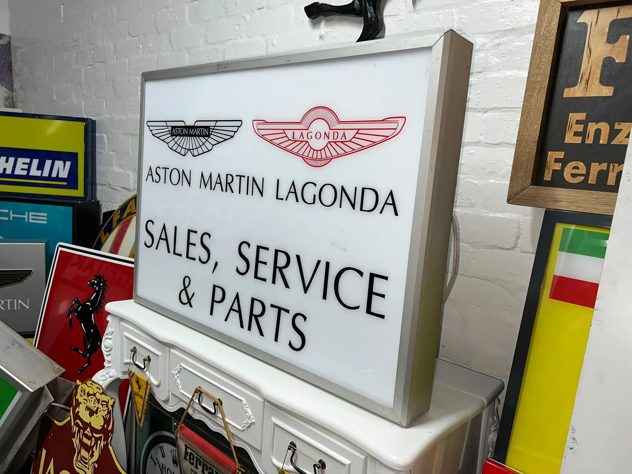 MP: Illuminated Aston Martin Lagonda Sign | PCARMARKET