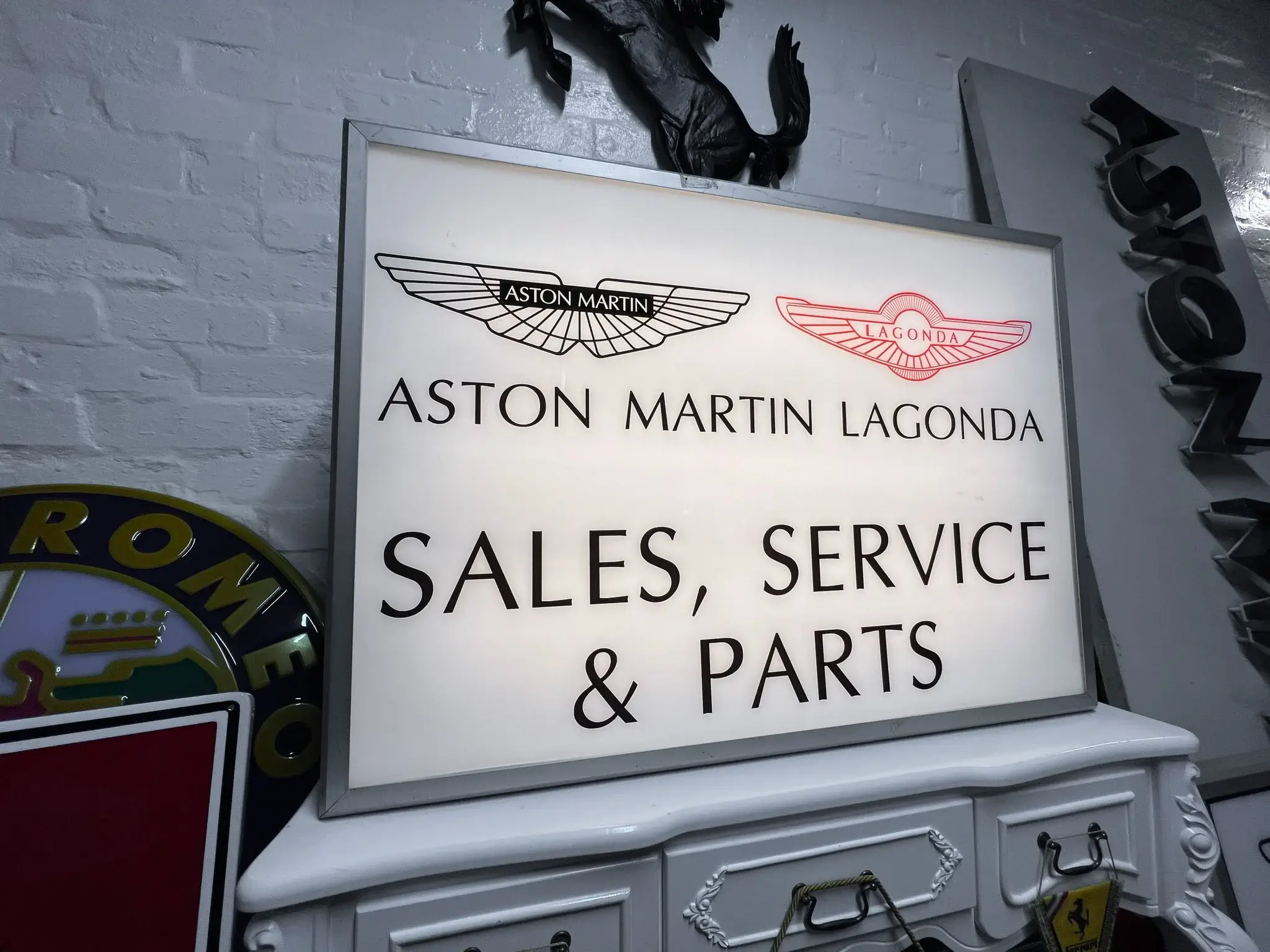 MP: Illuminated Aston Martin Lagonda Sign | PCARMARKET