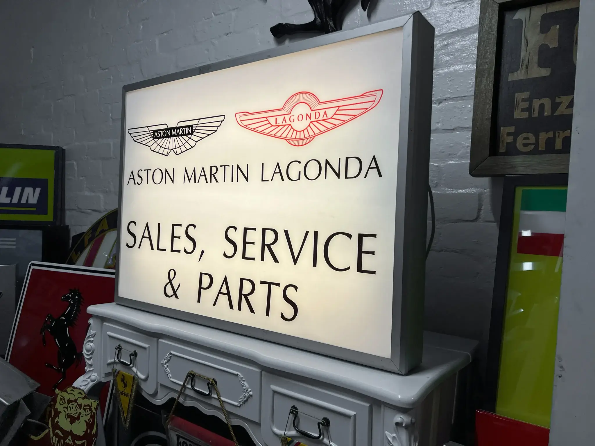 MP: Illuminated Aston Martin Lagonda Sign | PCARMARKET