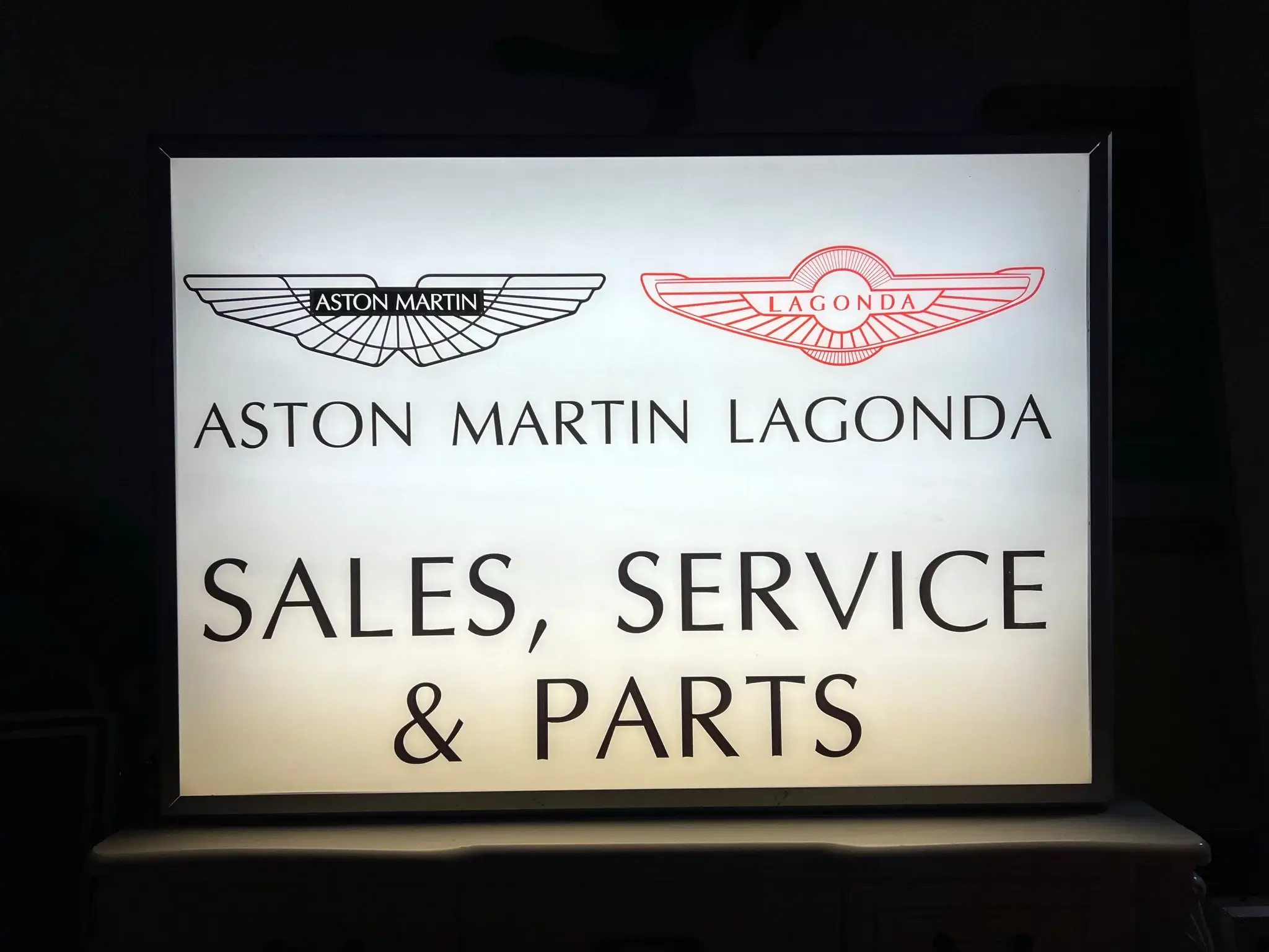 MP: Illuminated Aston Martin Lagonda Sign | PCARMARKET