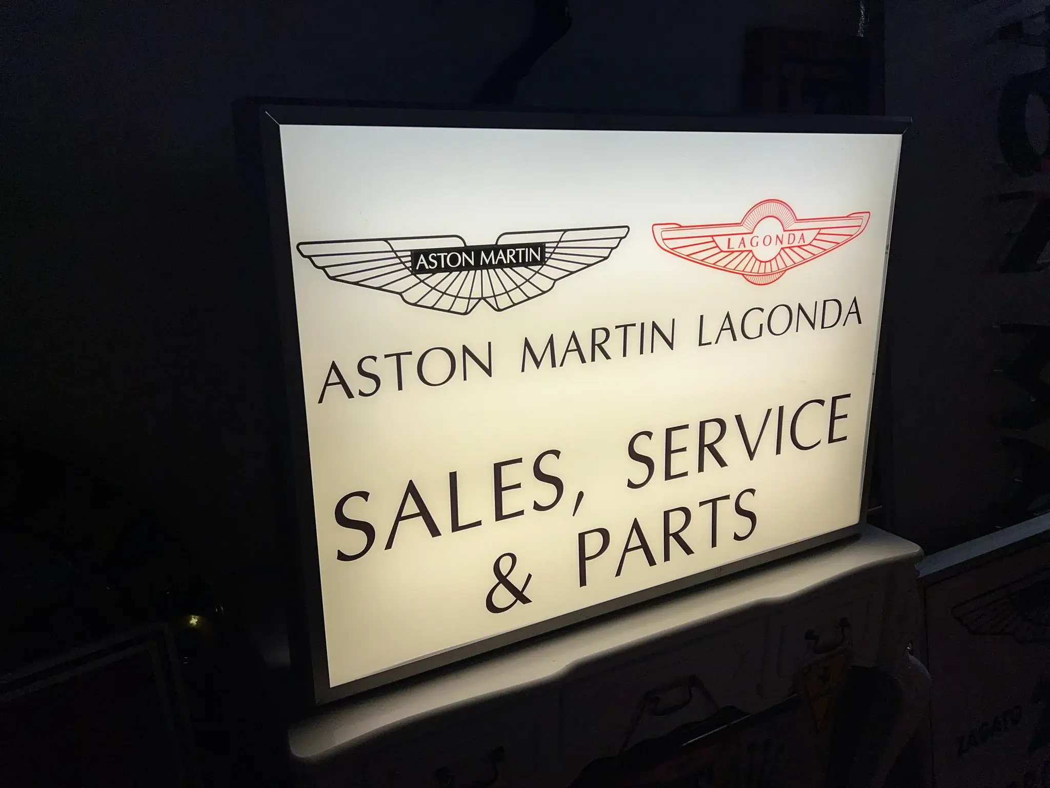 MP: Illuminated Aston Martin Lagonda Sign | PCARMARKET