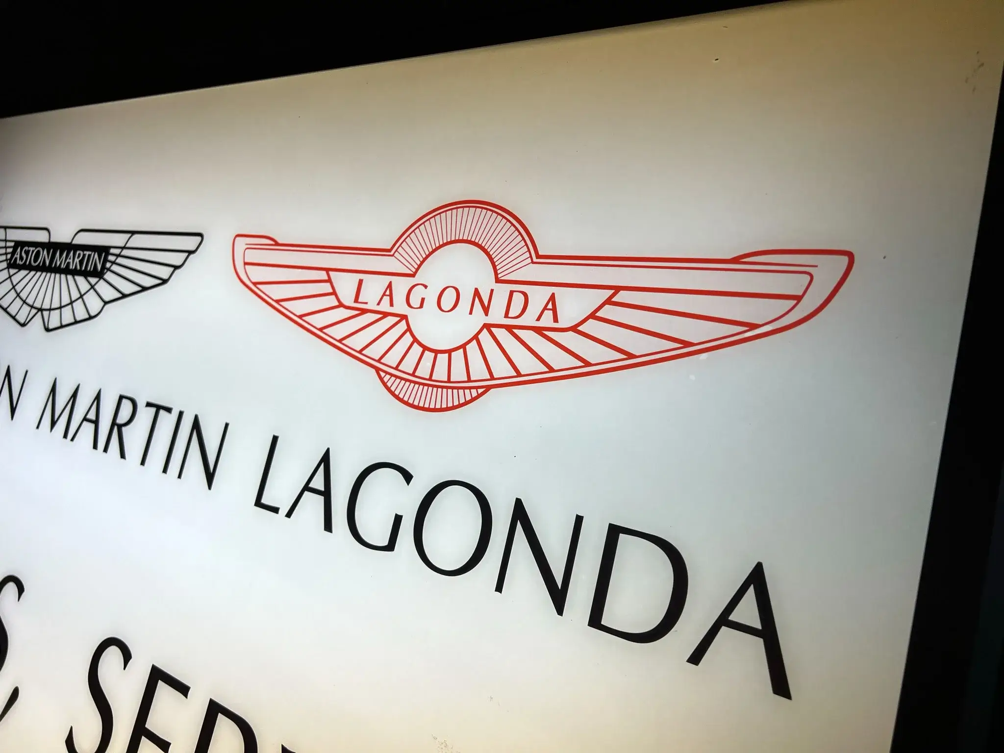 MP: Illuminated Aston Martin Lagonda Sign | PCARMARKET