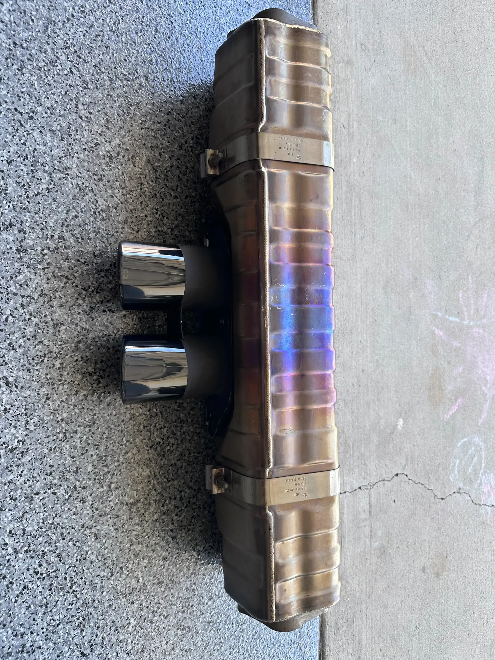 MP: Porsche OEM 991.1 GT3RS Titanium Center Muffler | PCARMARKET
