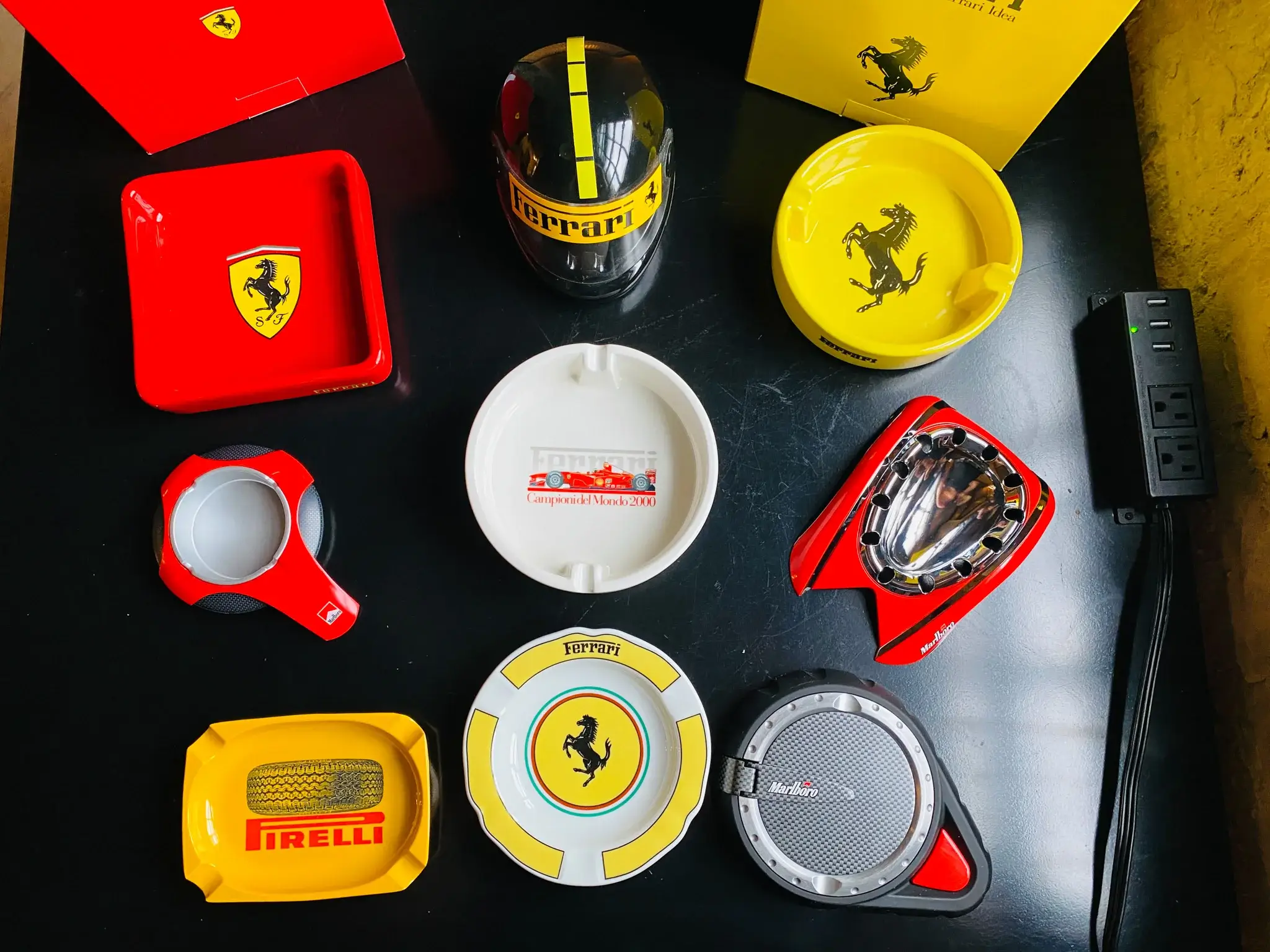 Collection of 9 vintage Ferrari & Marlboro Ashtrays | PCARMARKET