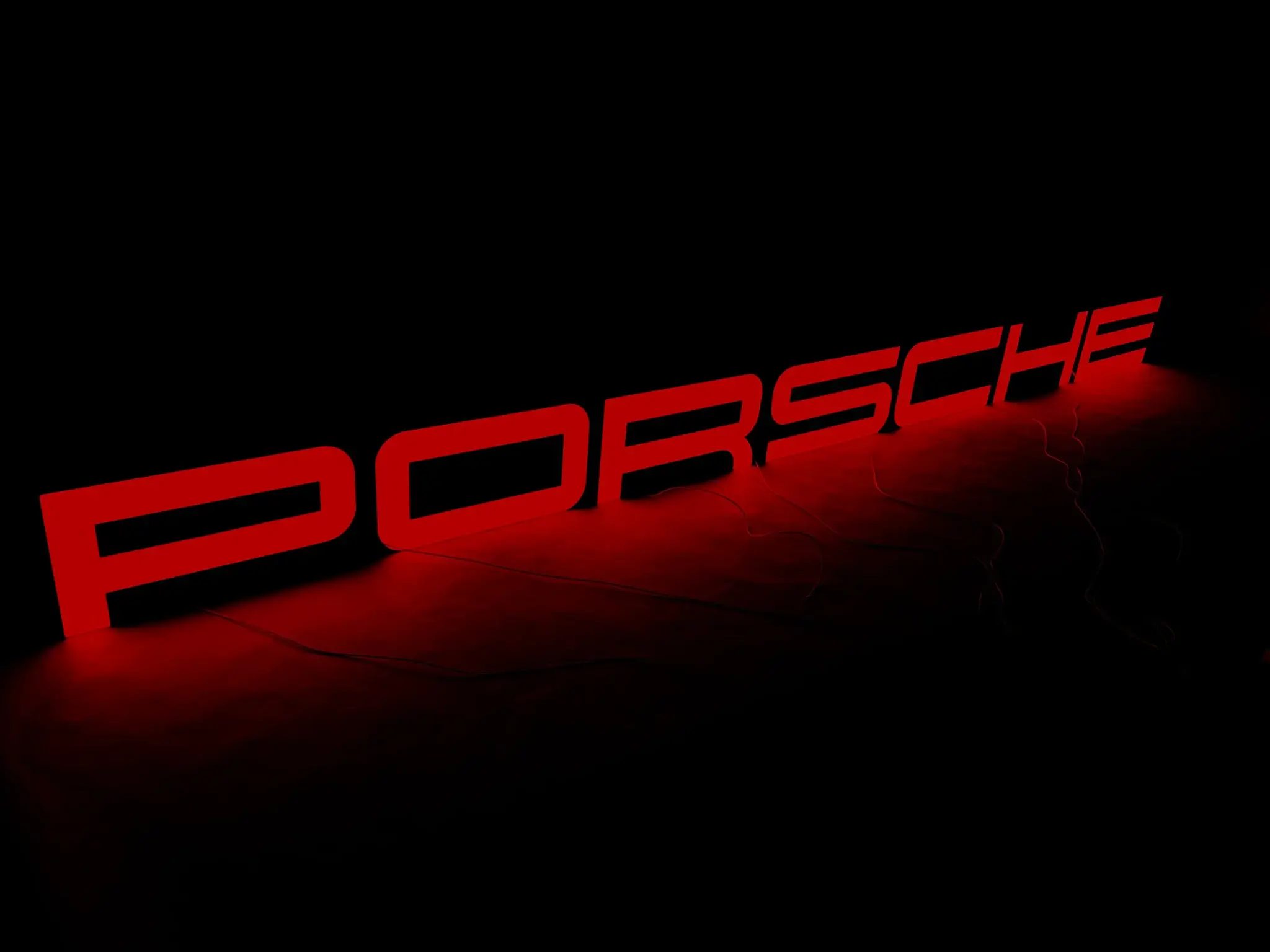 Illuminated Porsche Channel Letters Sign | PCARMARKET