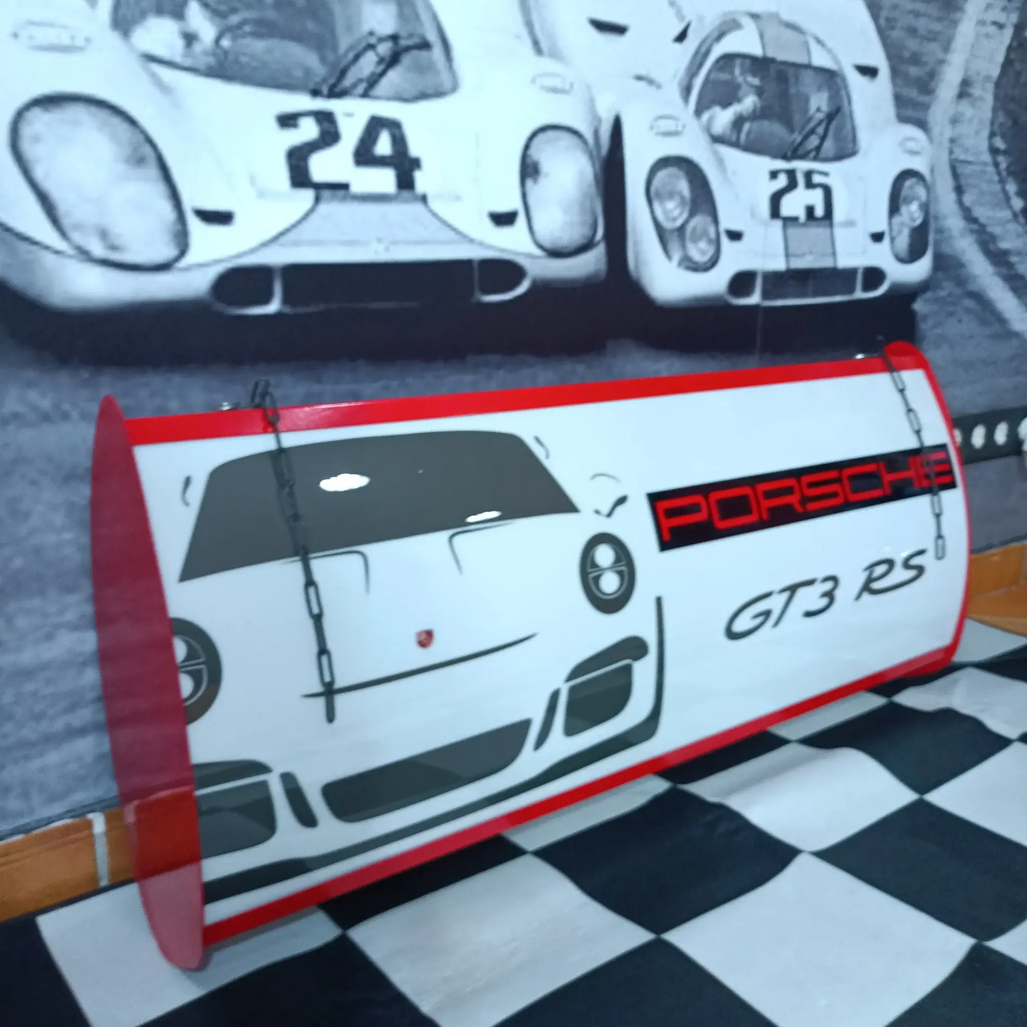 No Reserve Illuminated Porsche 911 GT3 RS Sign | PCARMARKET