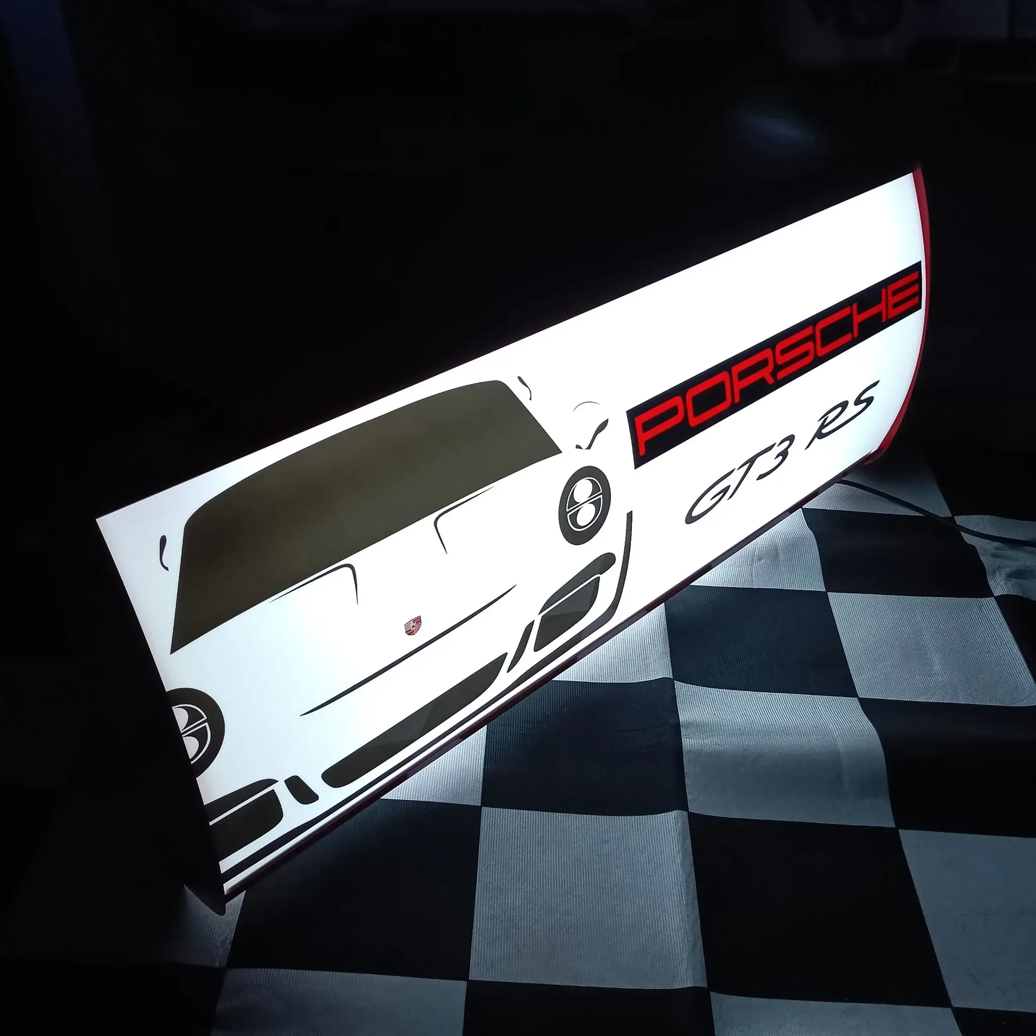 No Reserve Illuminated Porsche 911 GT3 RS Sign | PCARMARKET