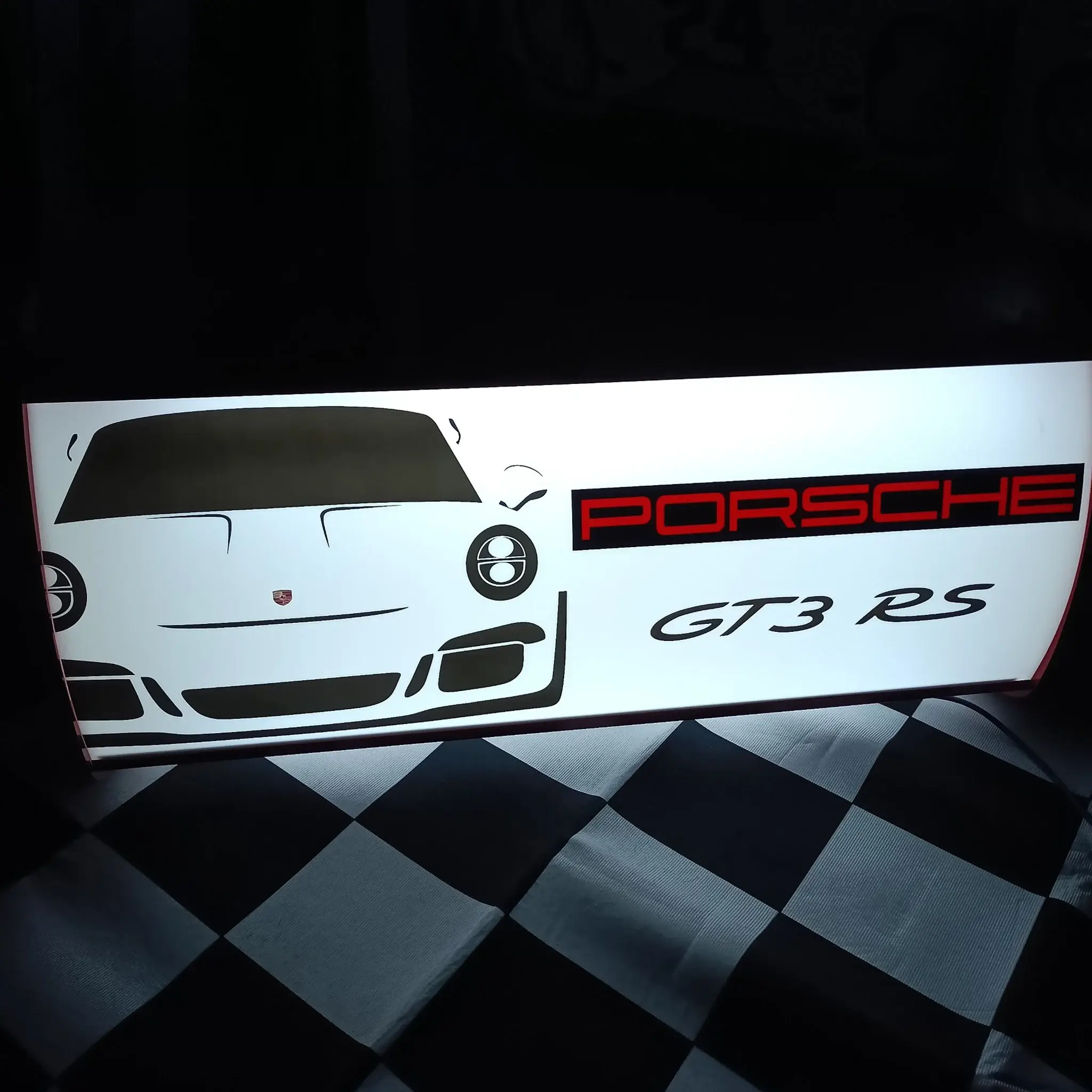 No Reserve Illuminated Porsche 911 GT3 RS Sign | PCARMARKET