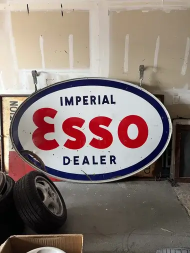 No Reserve Large Vintage Esso Imperial Dealer sign | PCARMARKET