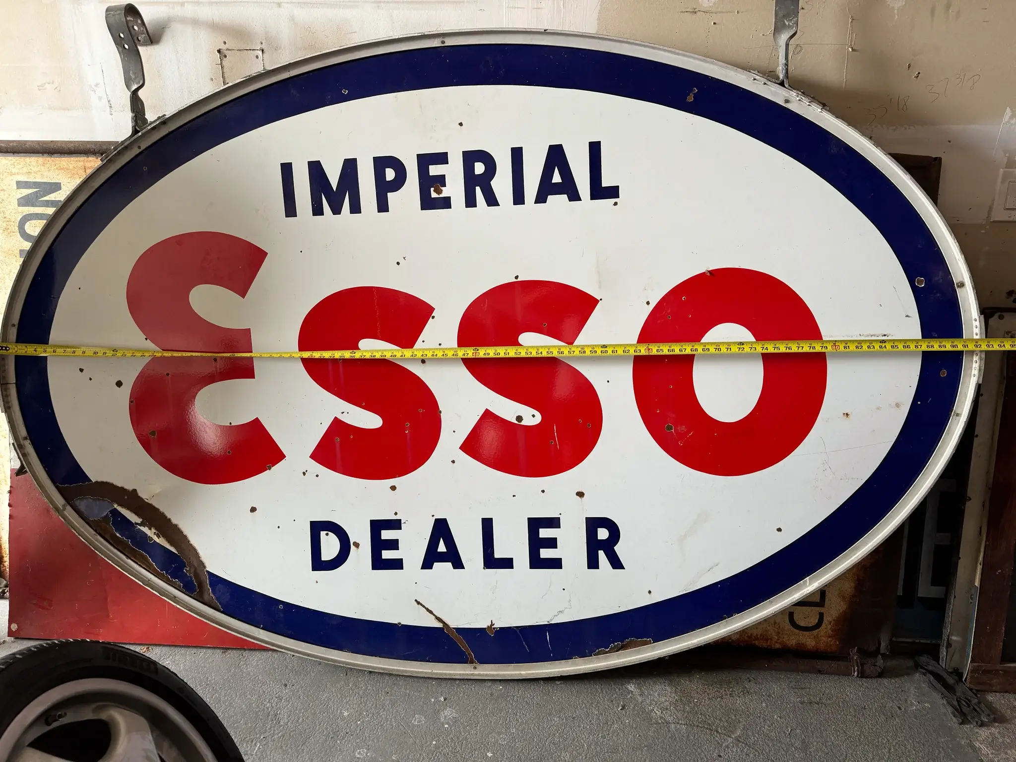 No Reserve Large Vintage Esso Imperial Dealer sign | PCARMARKET