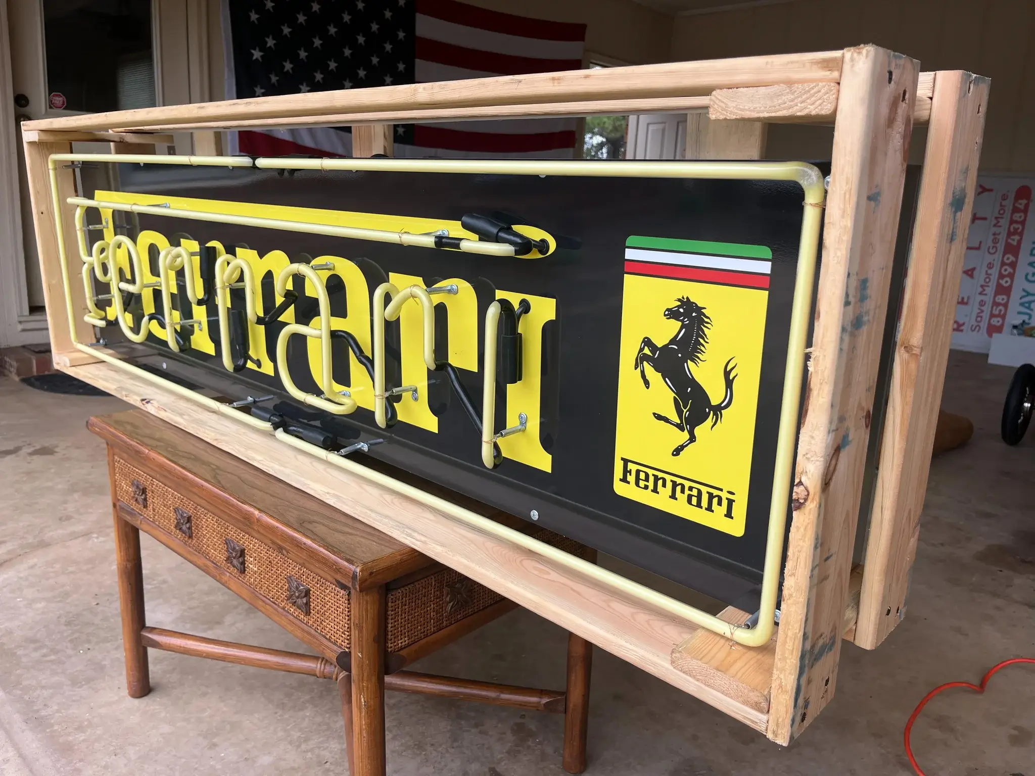 MP: Large Ferrari Neon Sign | PCARMARKET