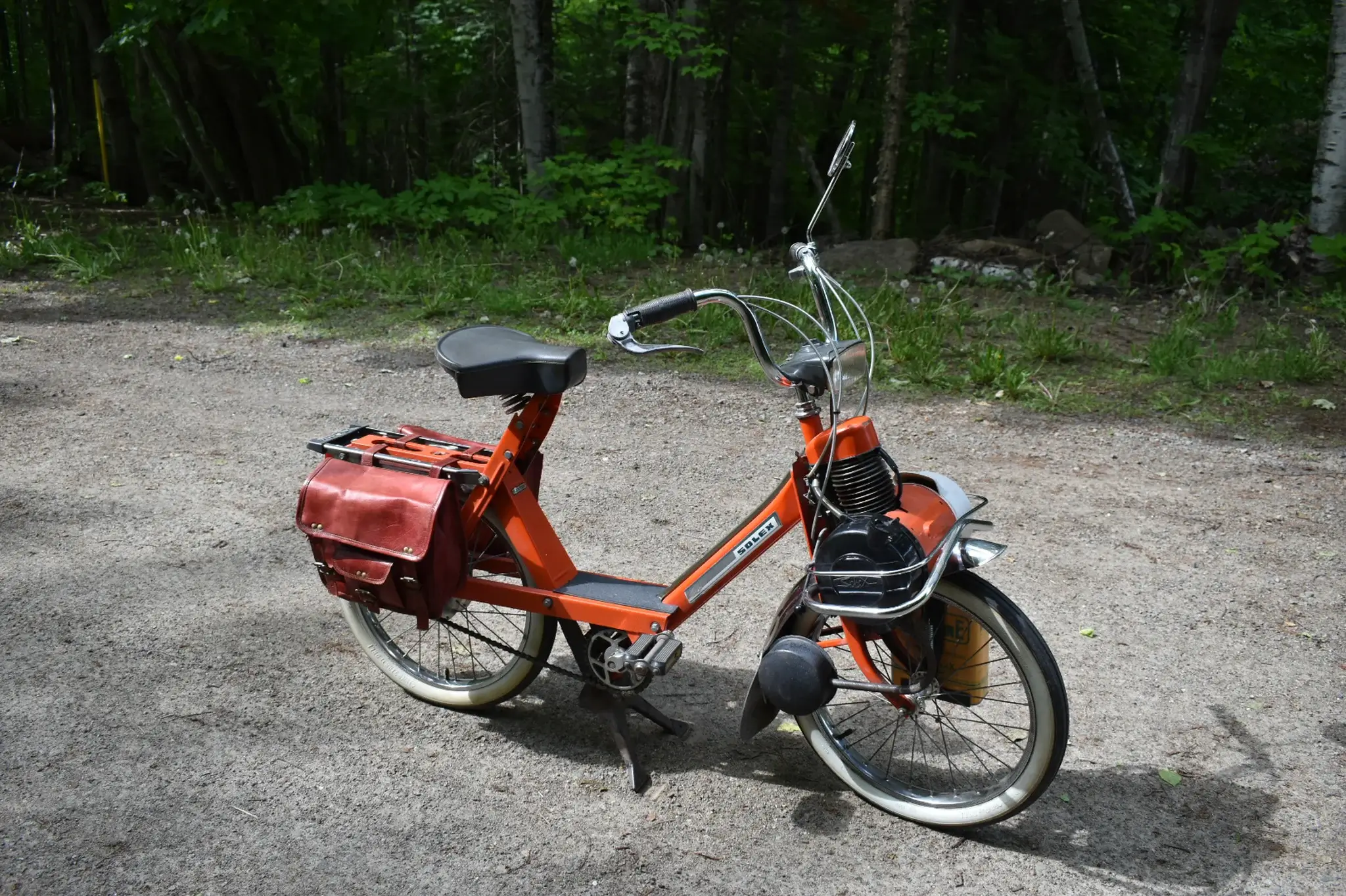 No Reserve Velo Solex Moped Saddle bag & Jerrycan Equipped