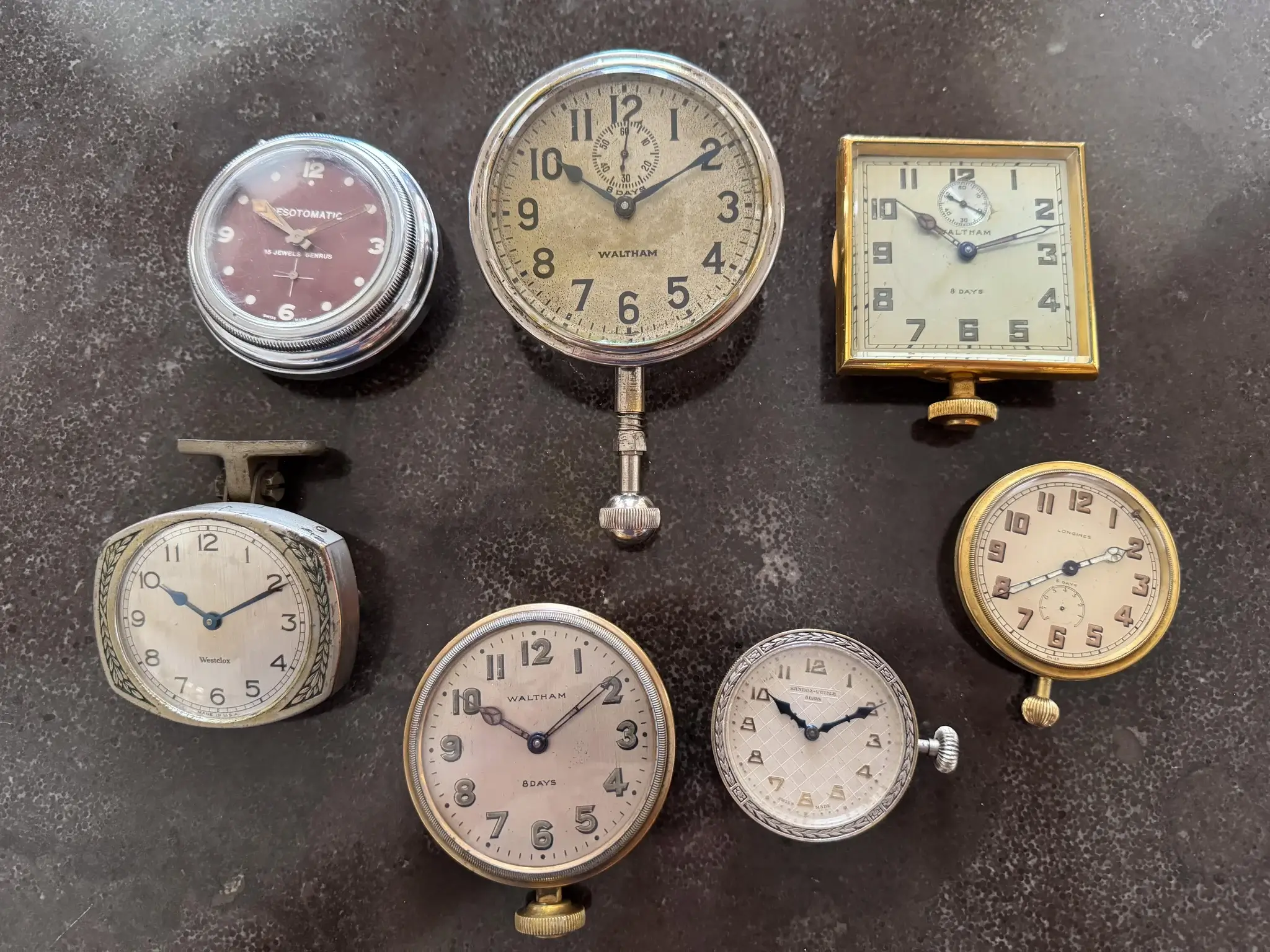 No Reserve Collection of Antique Mechanical Automotive Clocks | PCARMARKET
