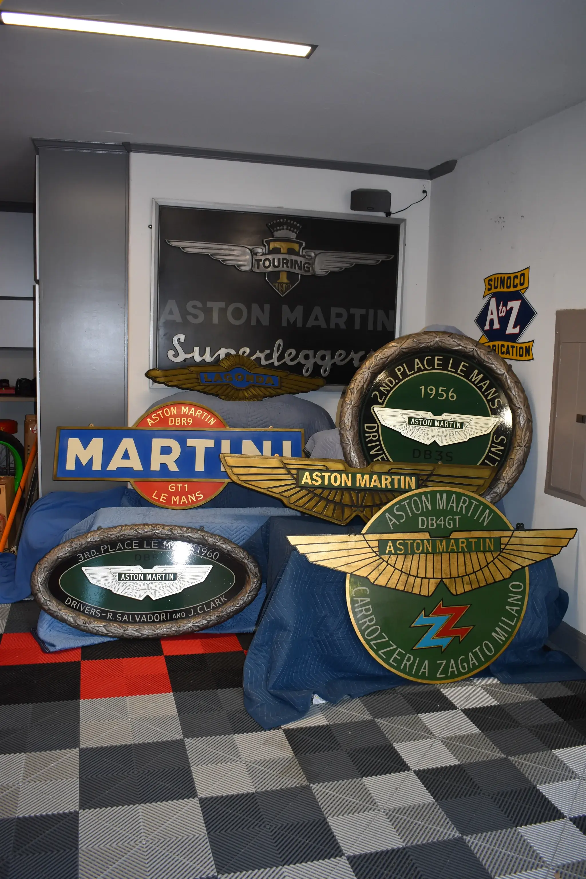 Vintage Aston Martin Racing Garage Trophies and Signs | PCARMARKET