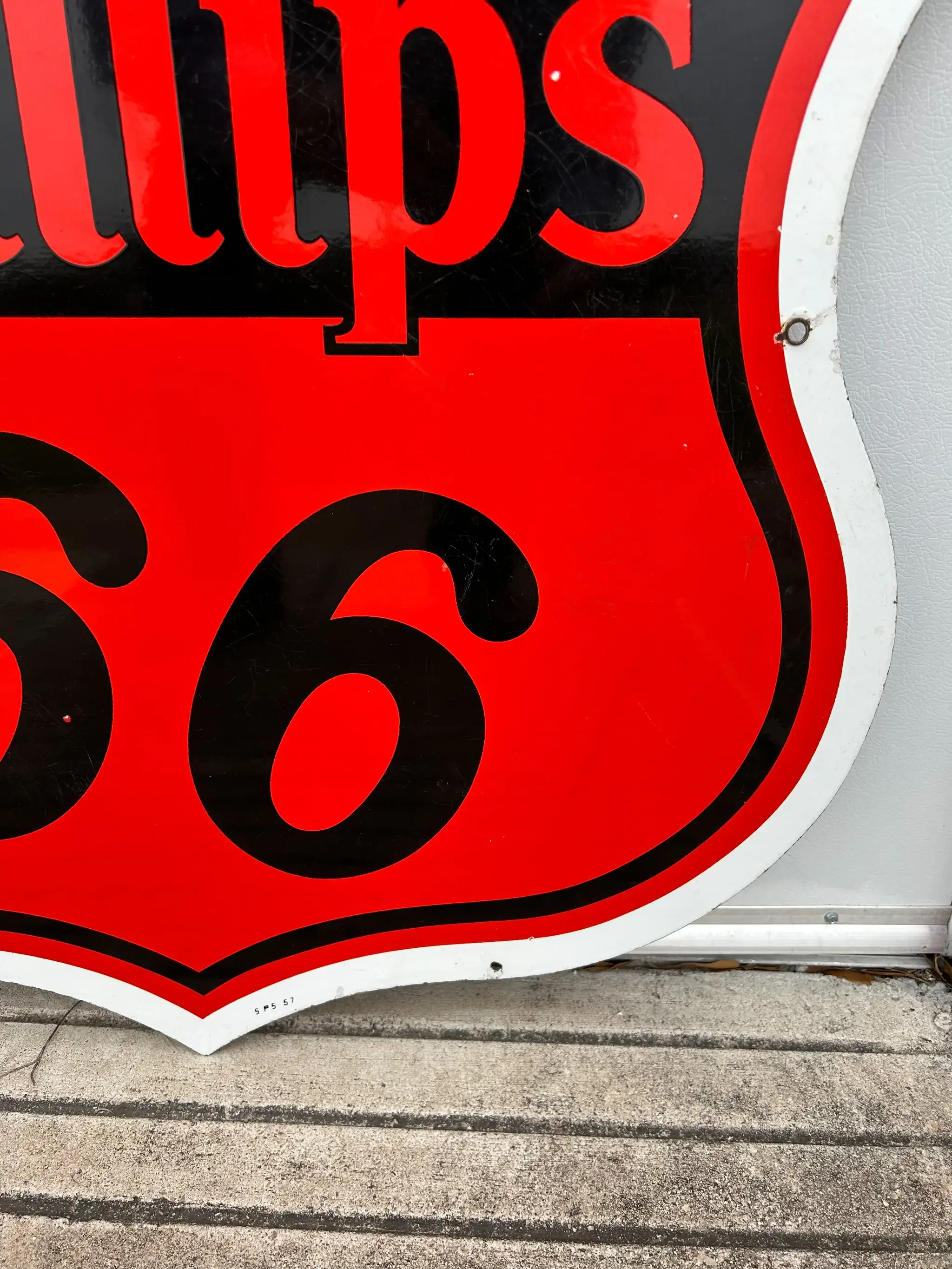MP: 1957 Phillips 66 White Border Sign | PCARMARKET
