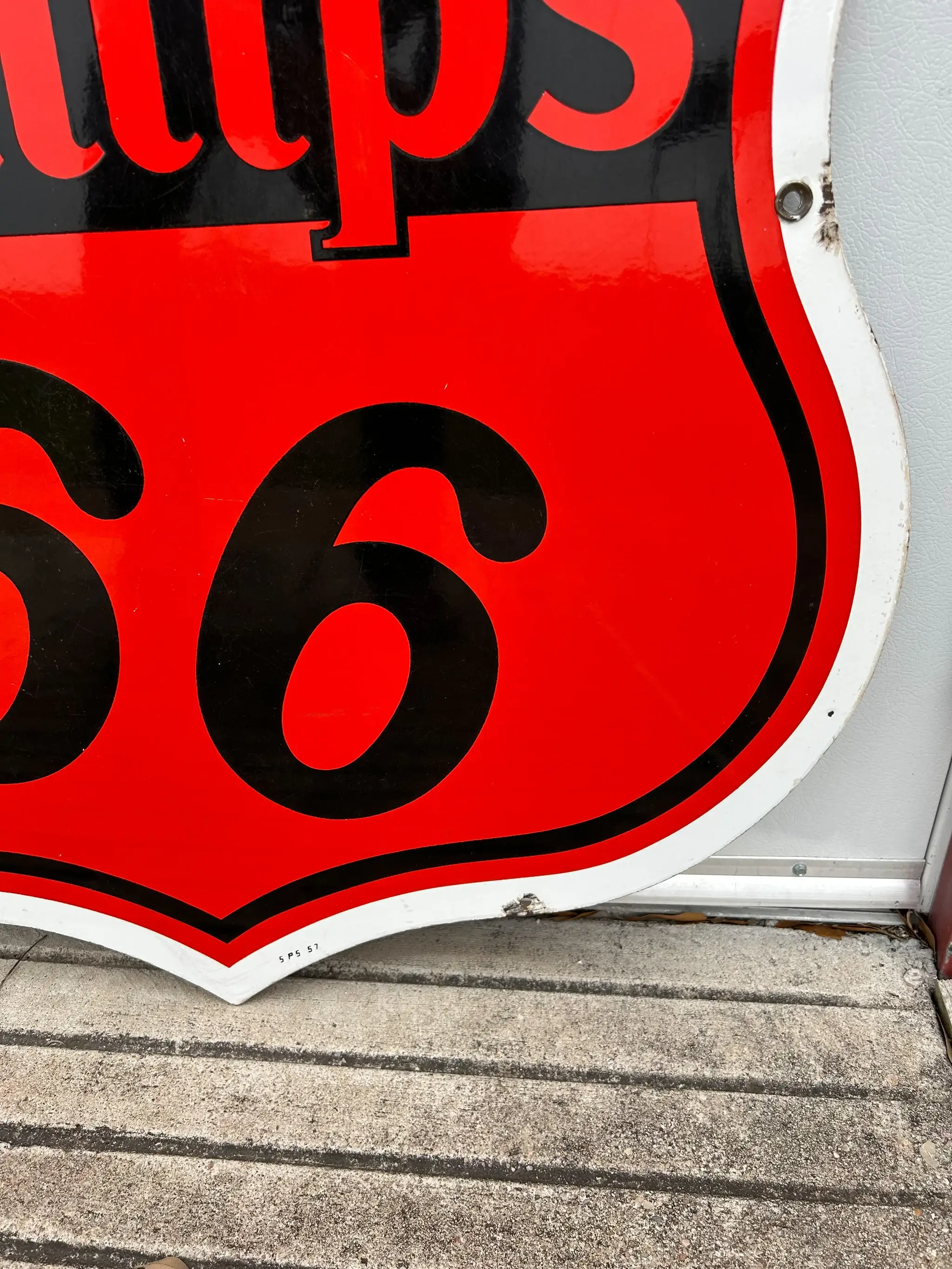 MP: 1957 Phillips 66 White Border Sign | PCARMARKET