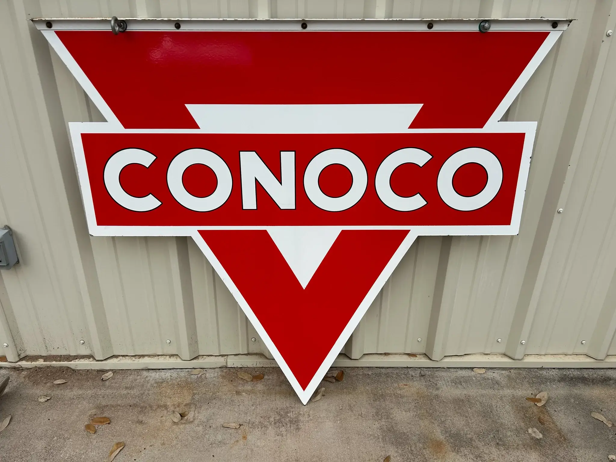 MP: 1950's Double Sided Porcelain Conoco Sign | PCARMARKET