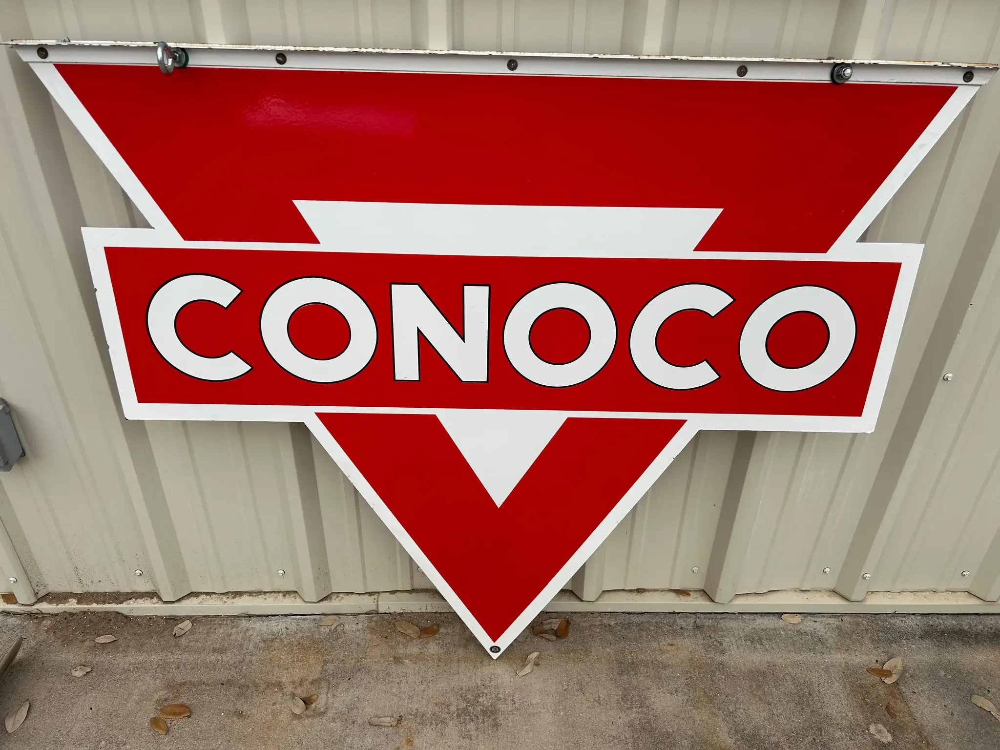 MP: 1950's Double Sided Porcelain Conoco Sign | PCARMARKET