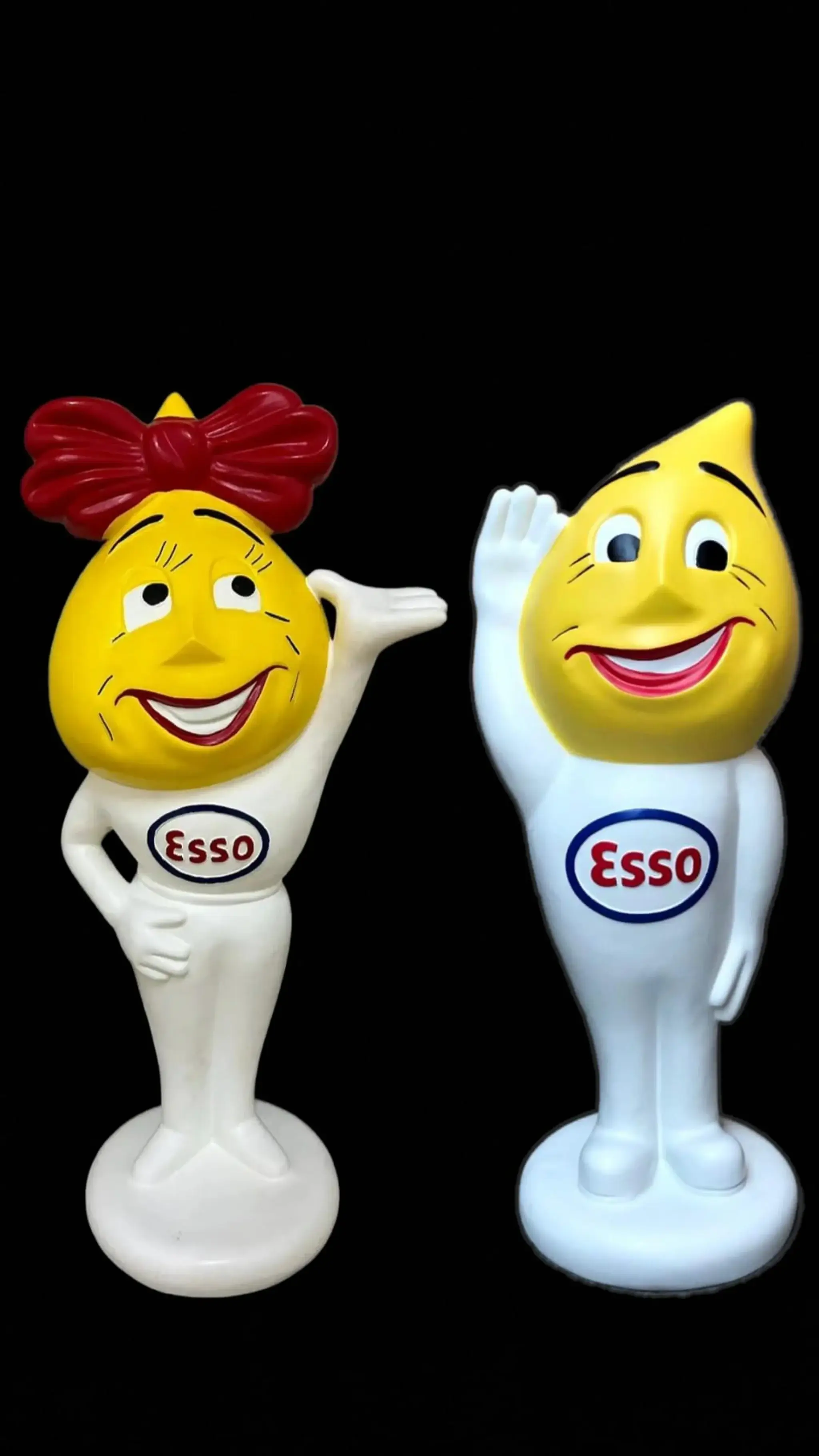 Esso キャラクターランプ 大小セット Assorted Esso Figurines - Mr Drip & Frau Tropf | The Online