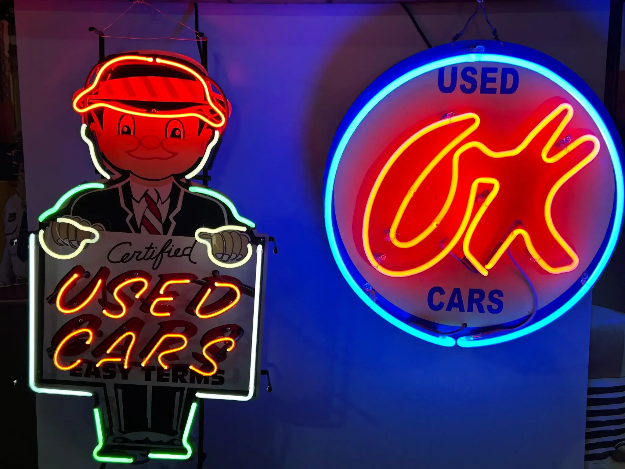 No Reserve Certified Used Cars Guy & OK Used Cars Neon Signs