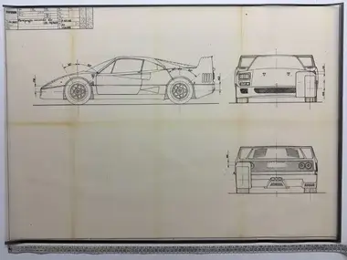No Reserve Ferrari F40 Blueprints and Photos | PCARMARKET