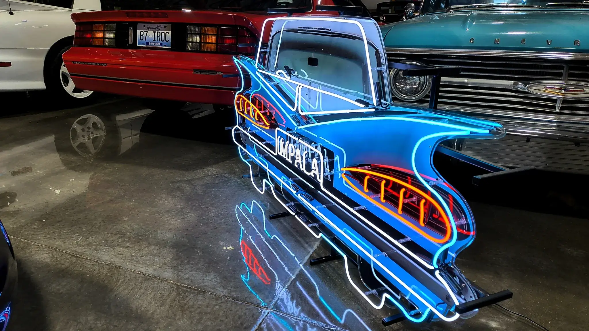 MP: 1959 Style Turquoise Impala Neon Sign | PCARMARKET