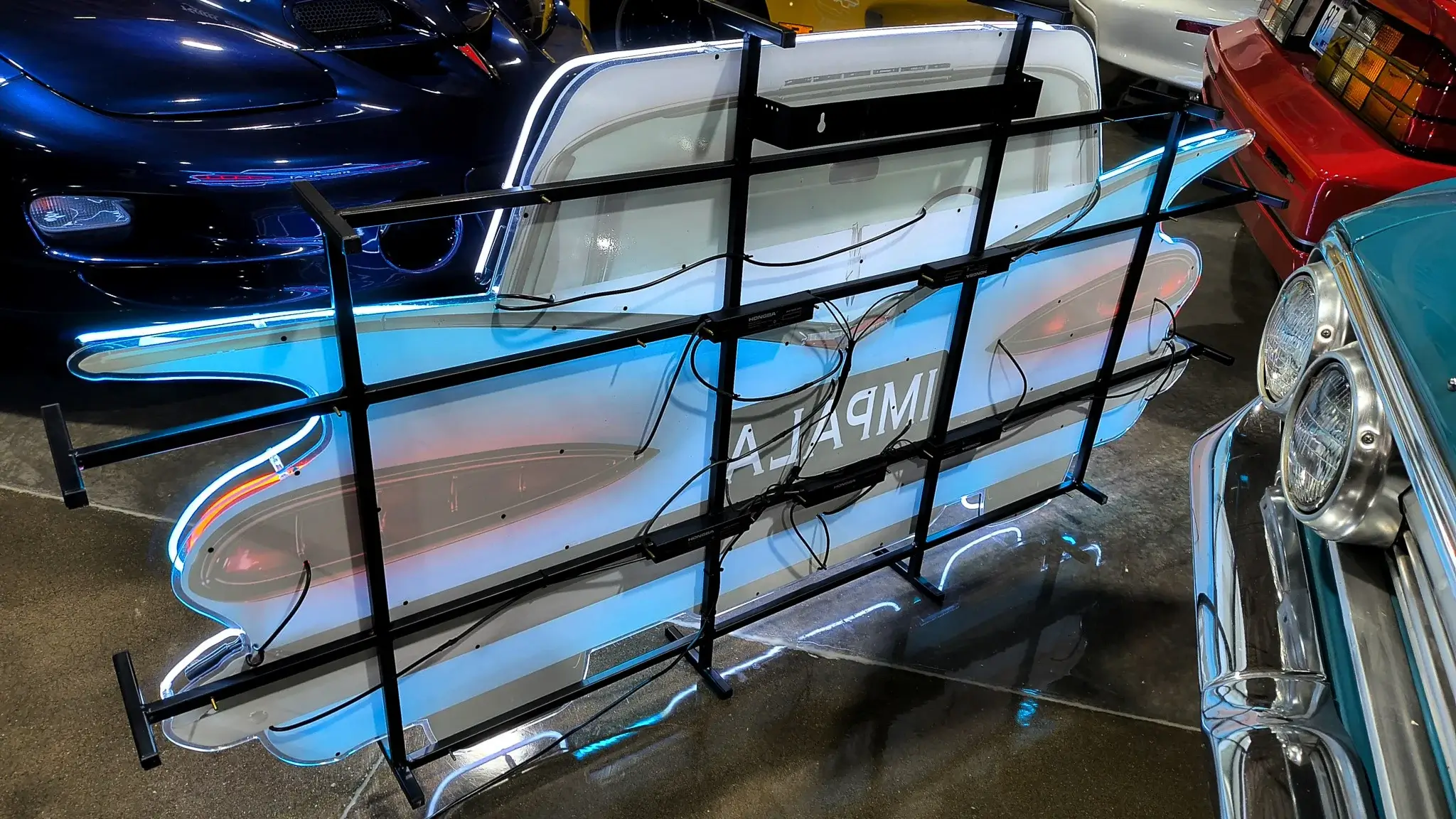 MP: 1959 Style Turquoise Impala Neon Sign | PCARMARKET
