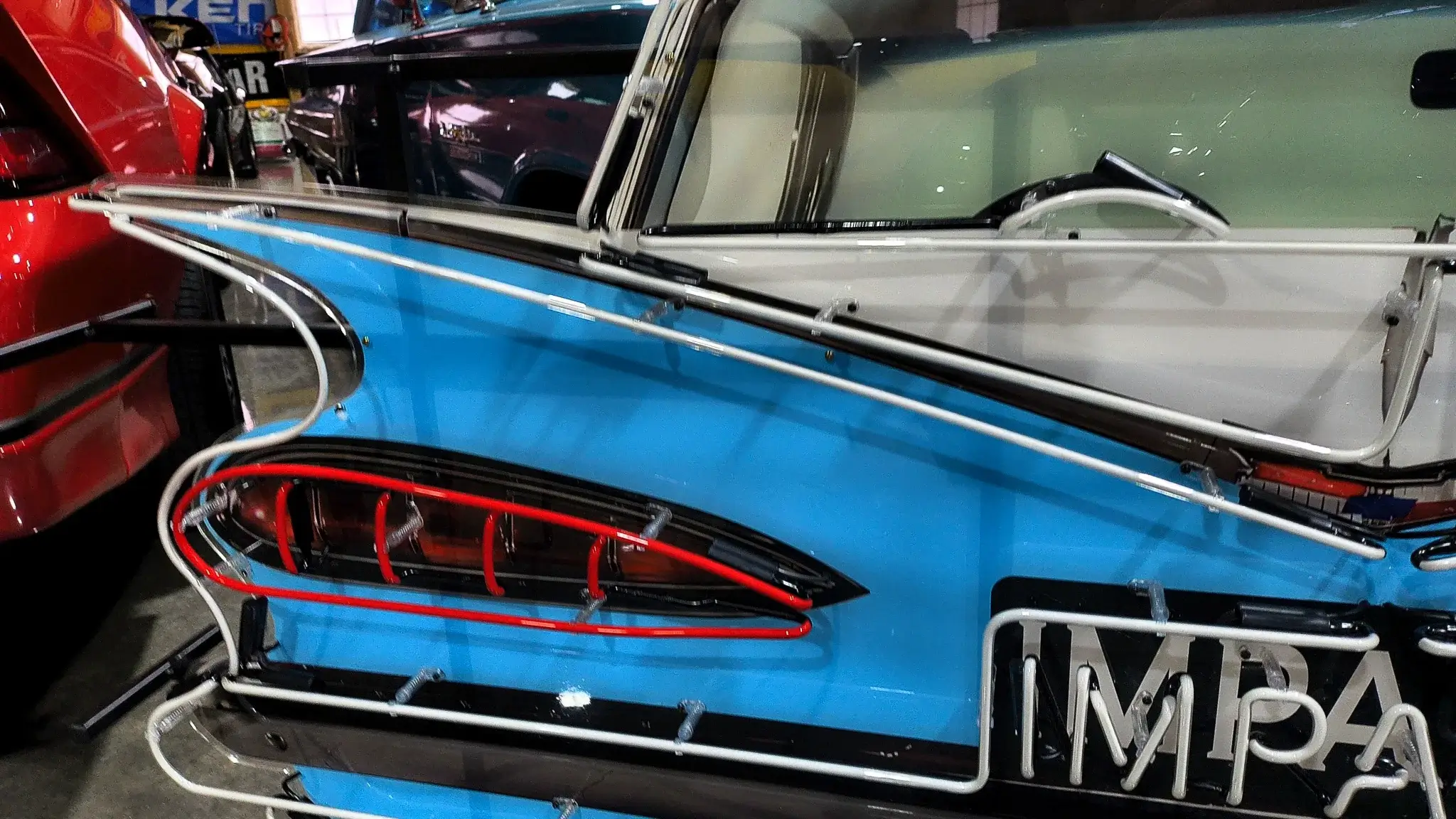 MP: 1959 Style Turquoise Impala Neon Sign | PCARMARKET