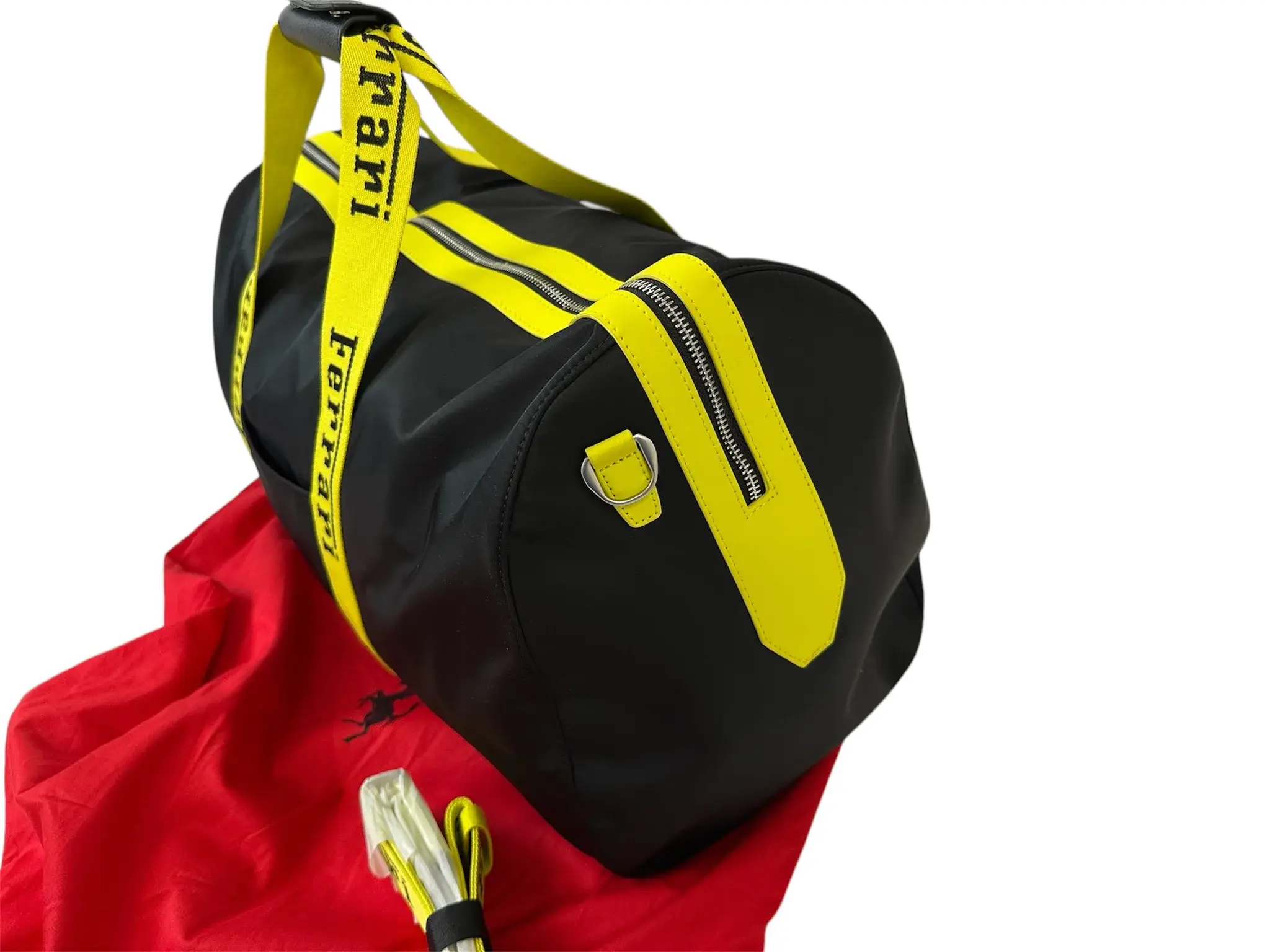 No Reserve Original Ferrari Nylon and Leather Duffle Bag | PCARMARKET