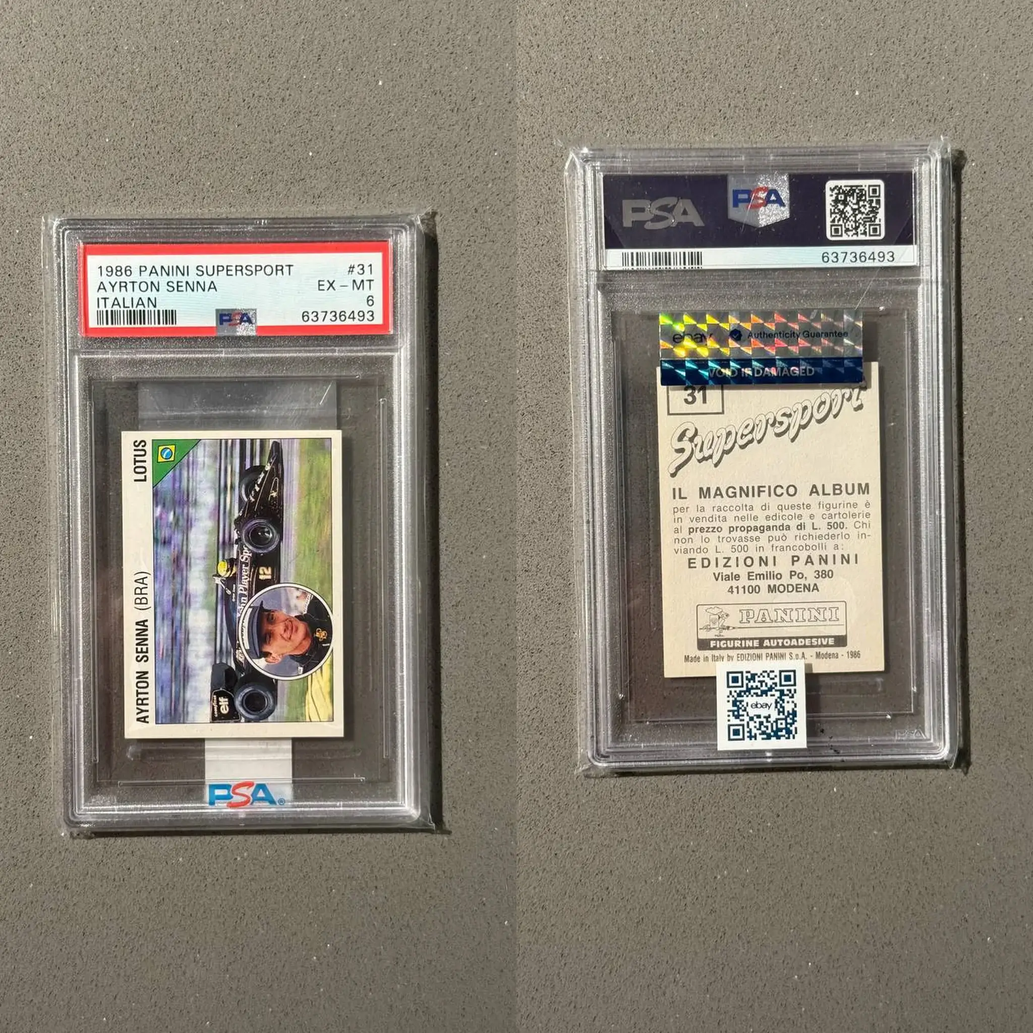 No Reserve Ayrton Senna 1:1 Scale Replica Helmet and PSA Cards
