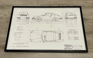 PORSCHE911S 911E 911T coupe 設計図 ナローポルシェ PORSCHE Typ 901