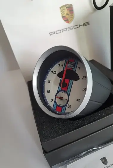 No Reserve Porsche Martini Racing Tabletop Clock | PCARMARKET
