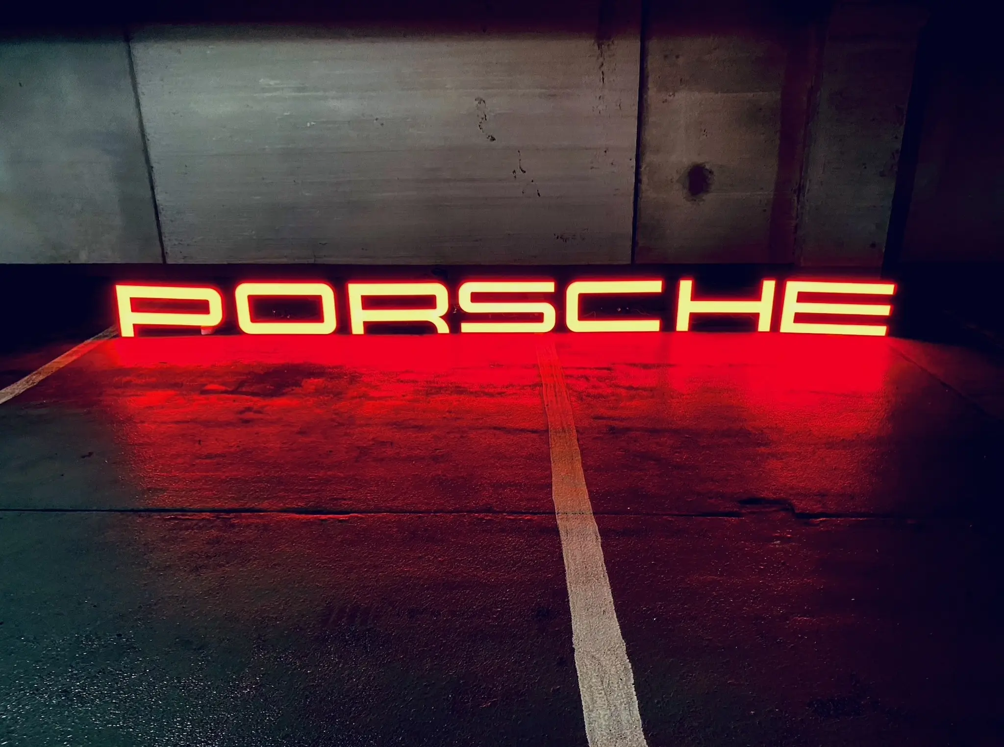 18ft Illuminated Porsche Letters Sign | PCARMARKET