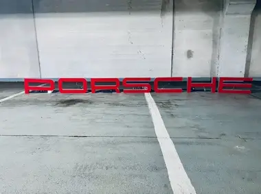 18ft Illuminated Porsche Letters Sign | PCARMARKET
