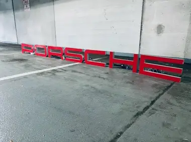 18ft Illuminated Porsche Letters Sign | PCARMARKET