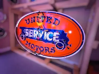 MarketPlace: Animated United Service Motors Porcelain Neon Sign ...