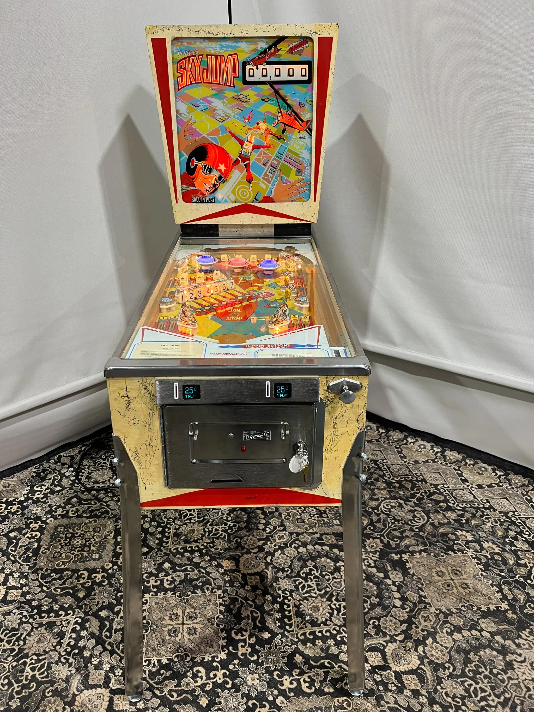No Reserve Restored 1974 Gottlieb Sky Jump Pinball Machine
